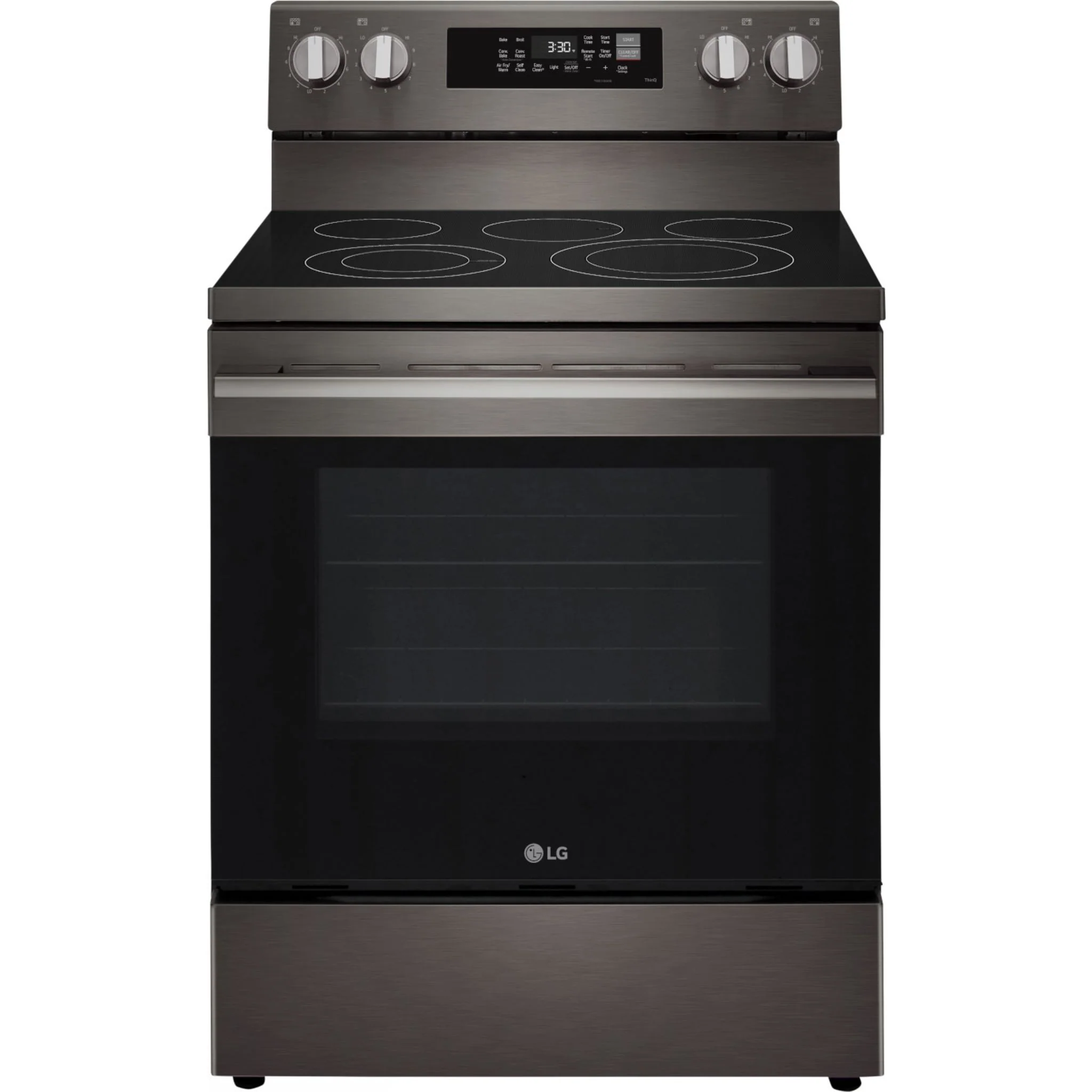 LG 6.3 cu. ft. Smart Wi-Fi Enabled ProBake Convection® Electric Range with Air Fry & EasyClean - Black Stainless (LREN6323ZE)