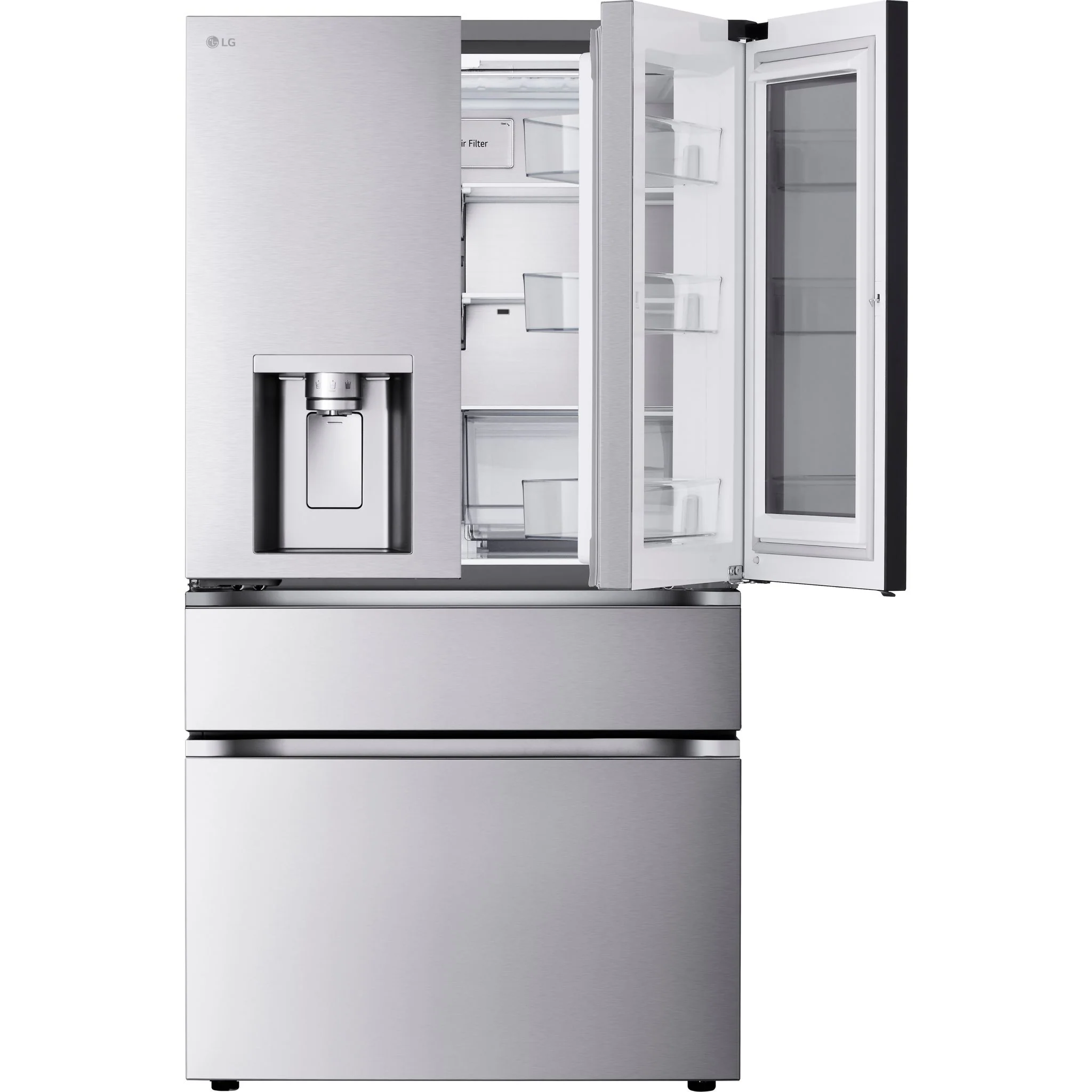 LG 29 cu. ft. French 4-Door InstaView® Door-in-Door® Standard-Depth MAX™ Refrigerator with MyColor - Stainless (LF29S8365S) - Image 4