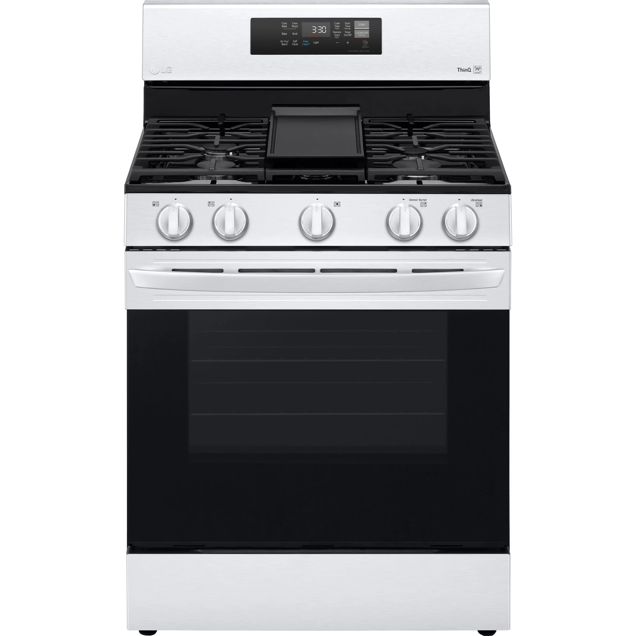 LG 5.8 cu ft. Smart Wi-Fi Enabled Fan Convection Gas Range with Air Fry & EasyClean - Stainless (LRGL5823S)