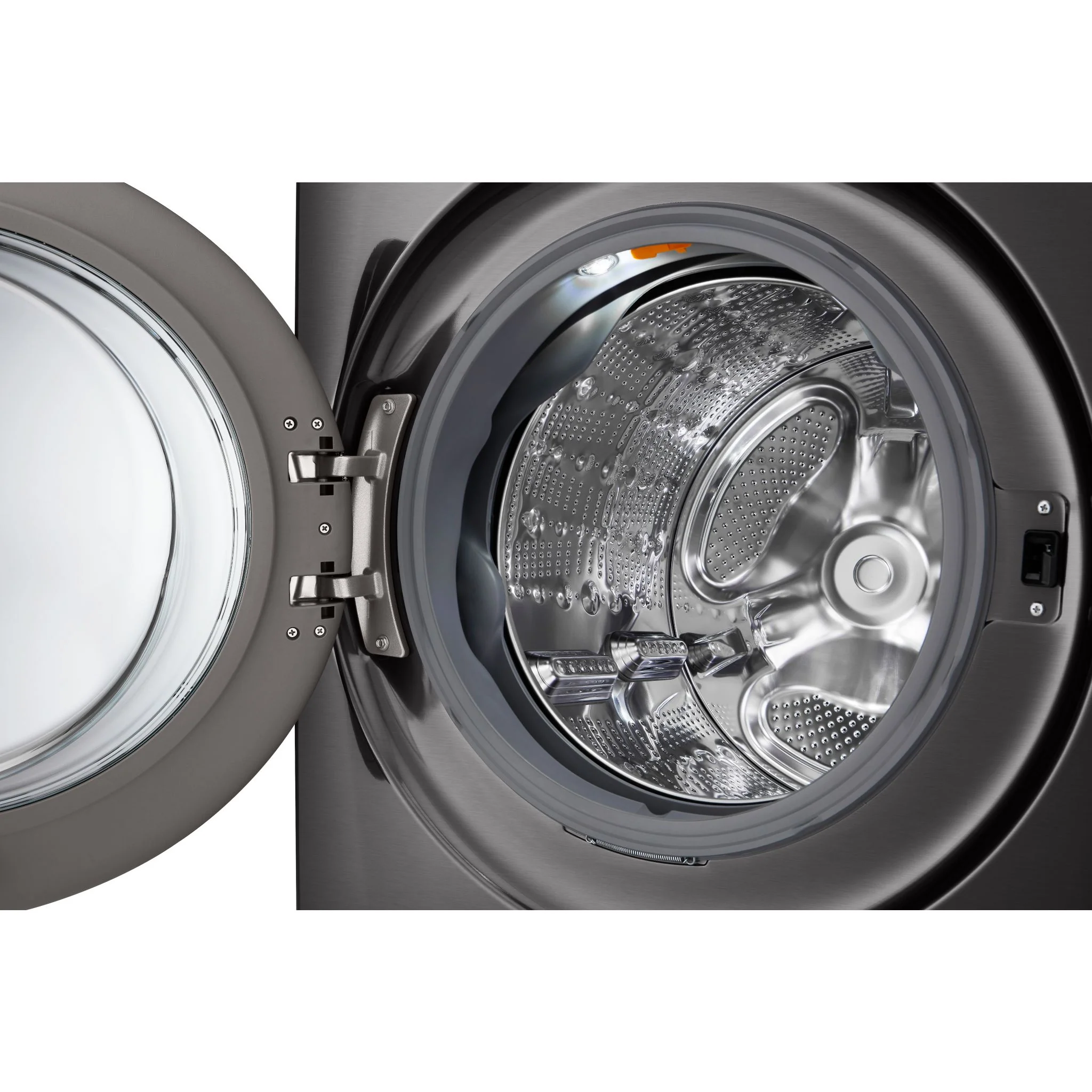 LG 5.7 cu.ft All-in-One WashComboTM with Heat Pump - Black Steel (WM6998HBA) - Image 8