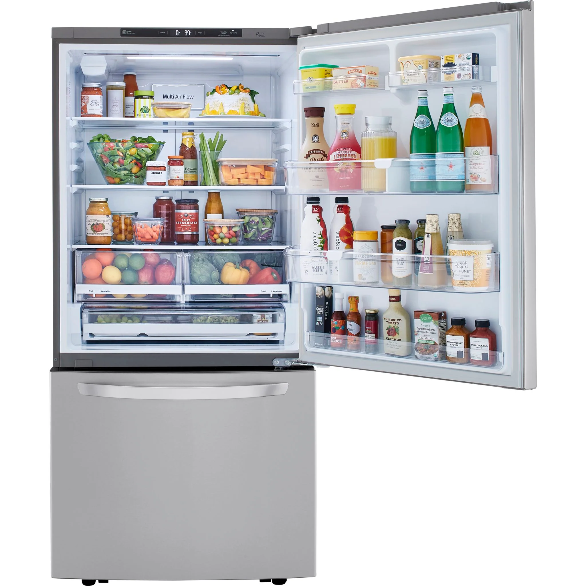 LG Bottom Mount Fridge (LRDCS2603S) - Stainless Steel - Image 10