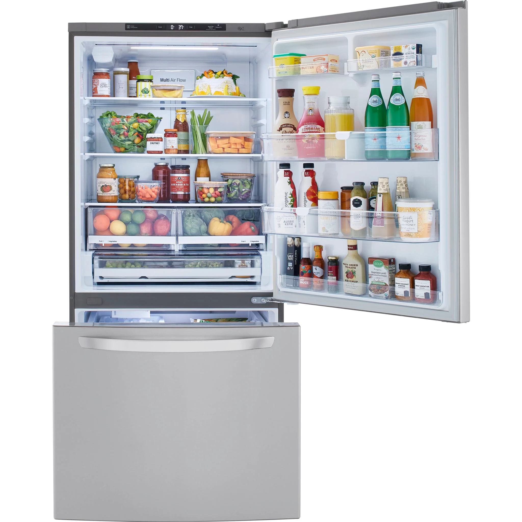 LG Bottom Mount Fridge (LRDCS2603S) - Stainless Steel - Image 11