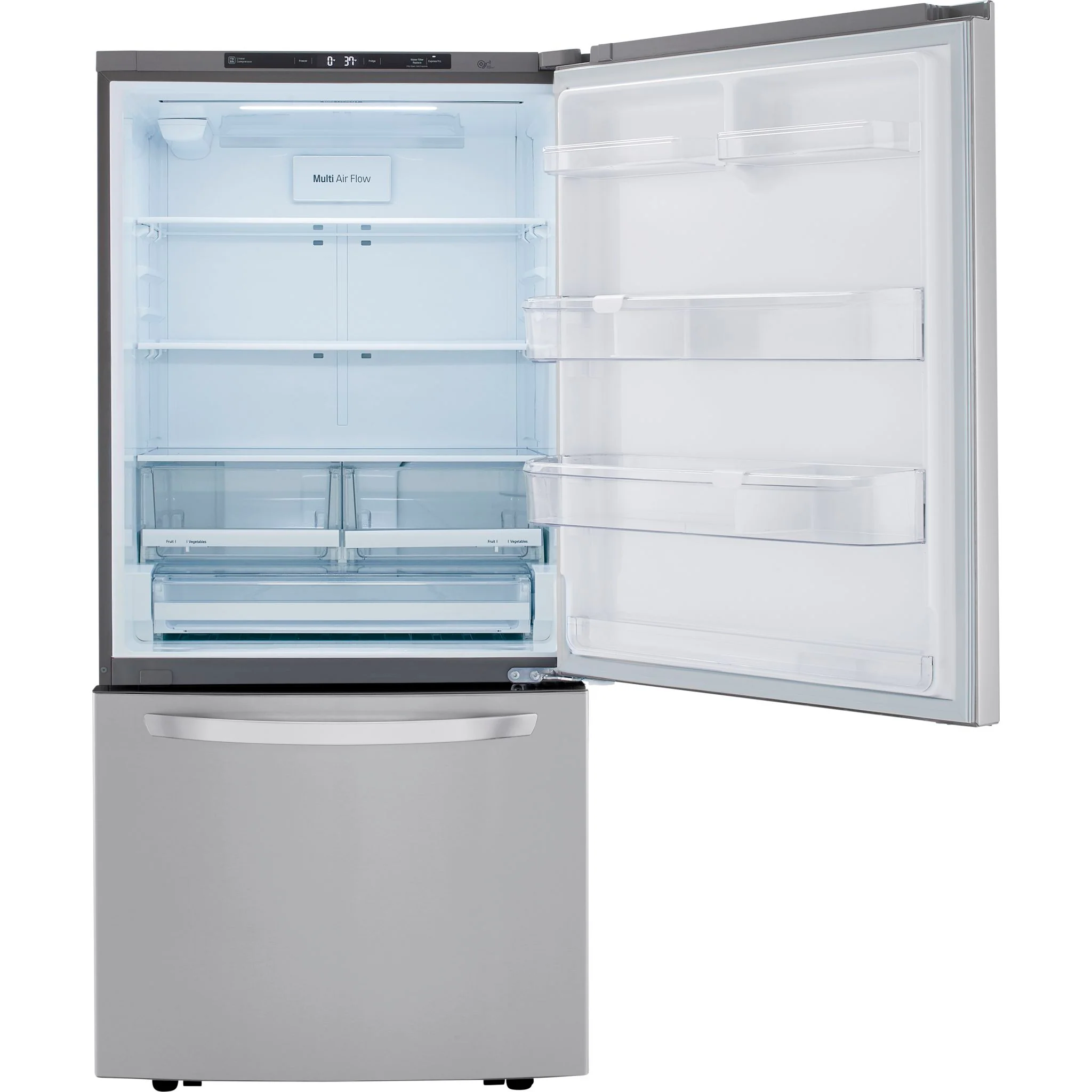 LG Bottom Mount Fridge (LRDCS2603S) - Stainless Steel - Image 7