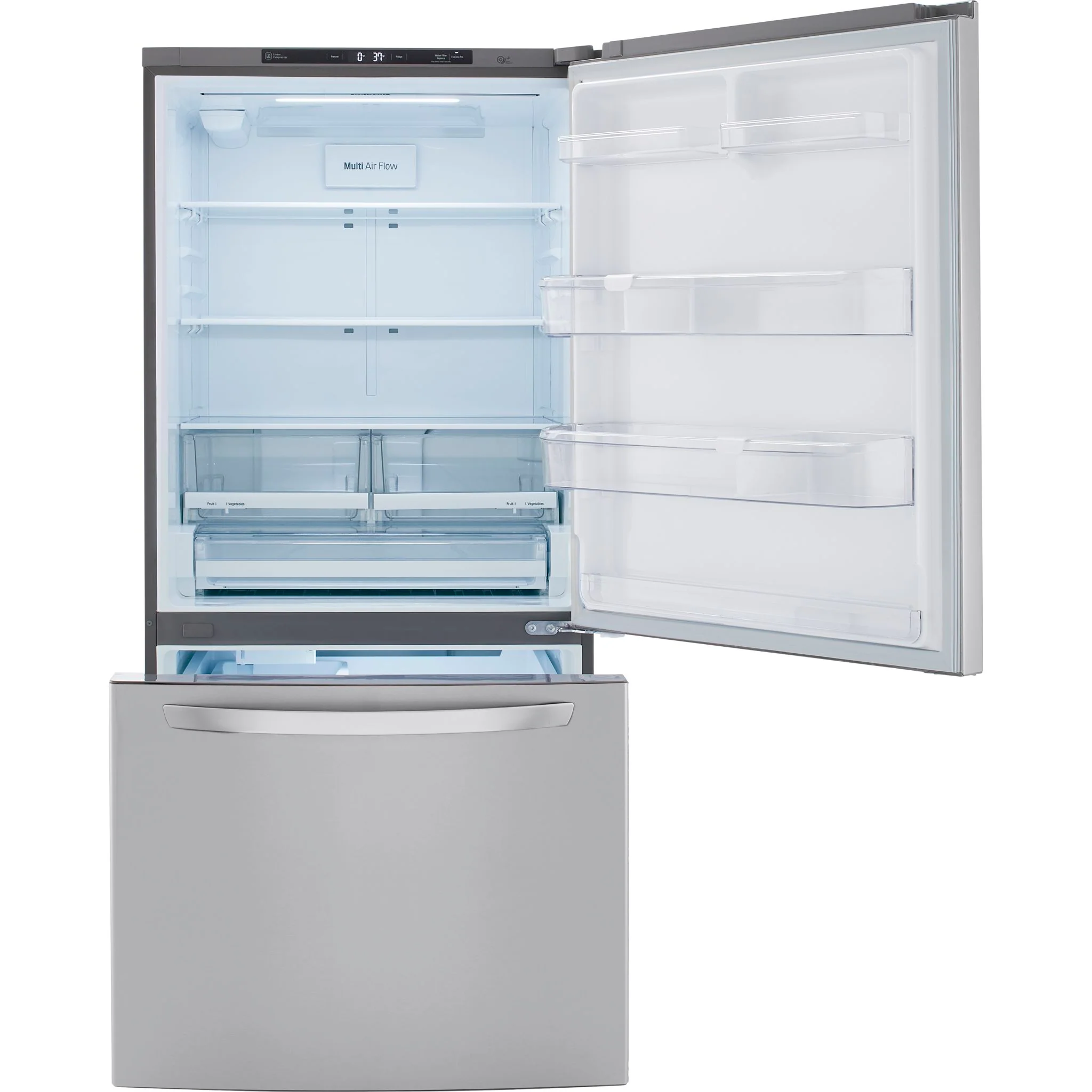 LG Bottom Mount Fridge (LRDCS2603S) - Stainless Steel - Image 8