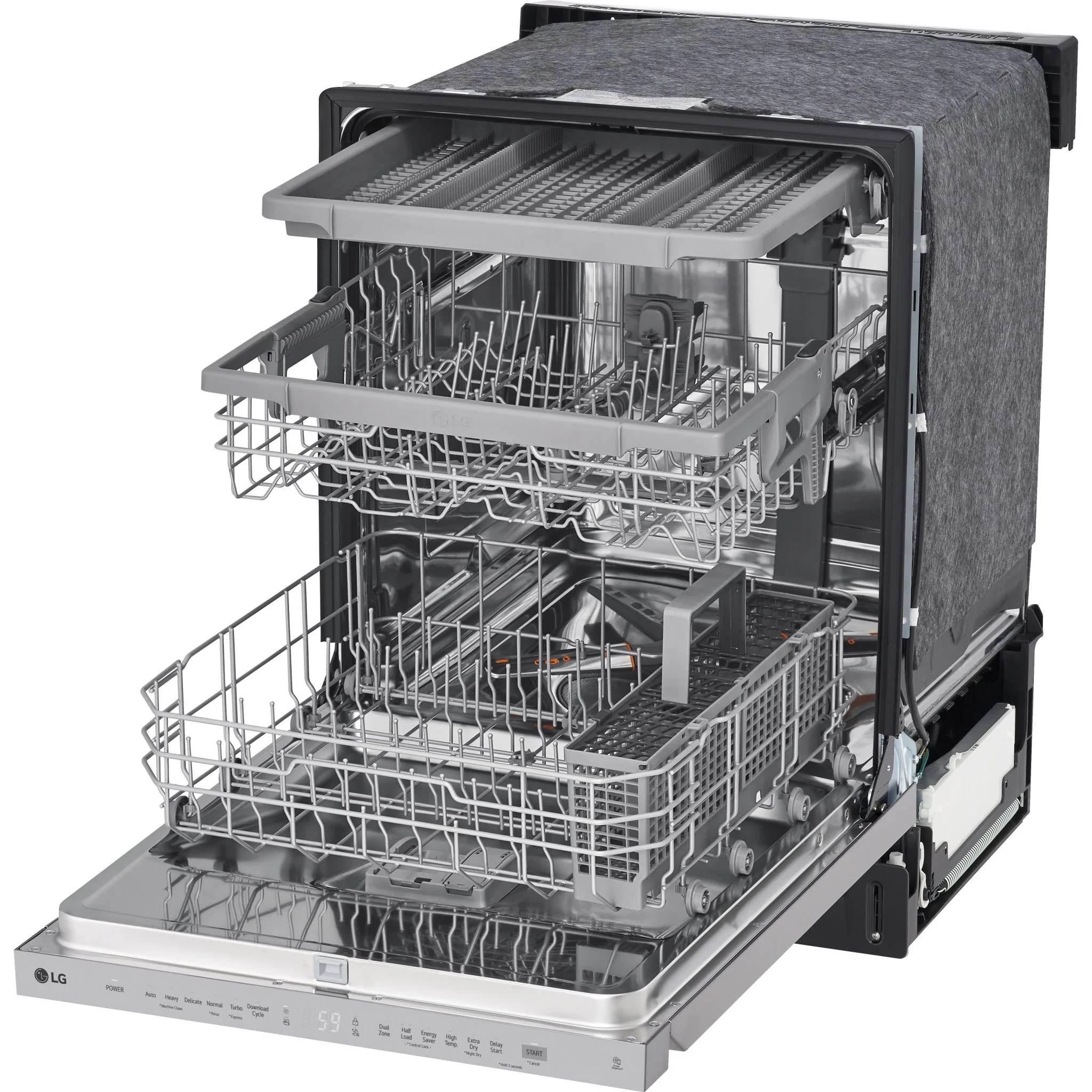 LG Top Control Dishwasher with QuadWash and 3rd rac - Smudge Resistant Stainless Steel (LDPN454HT) - Image 11