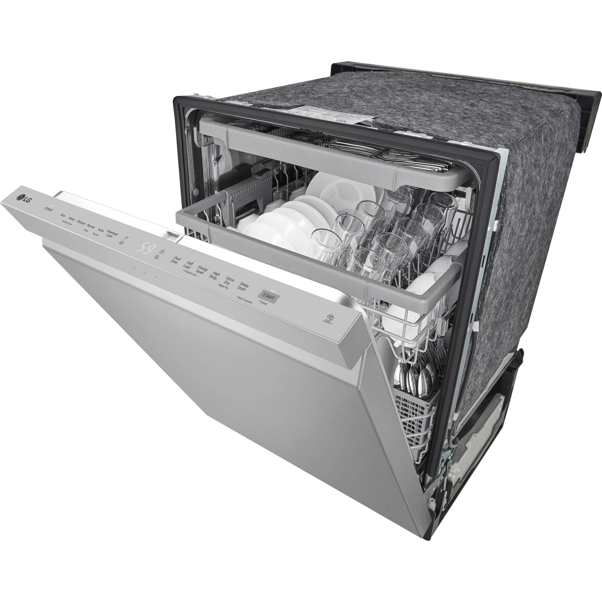 LG Top Control Dishwasher with QuadWash and 3rd rac - Smudge Resistant Stainless Steel (LDPN454HT) - Image 8