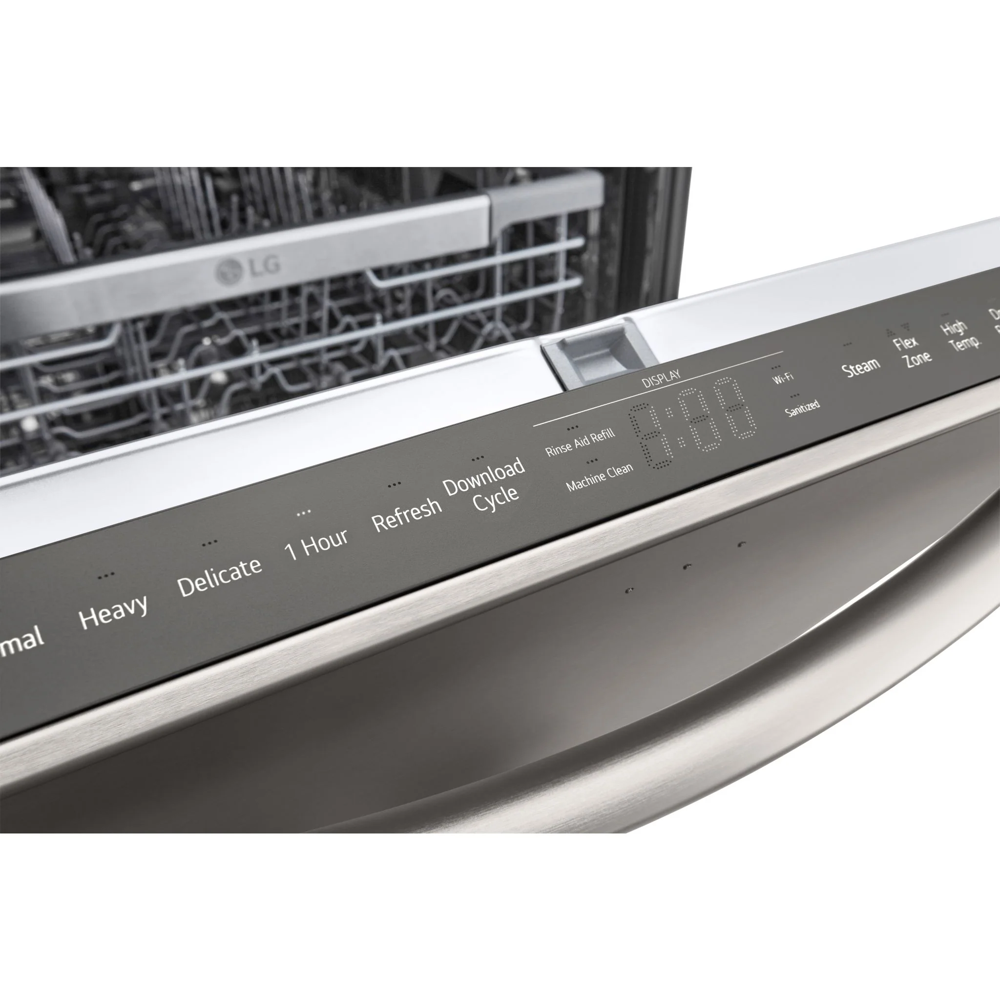 LG Smart Top Control Dishwasher with 1-Hour Wash & Dry, QuadWash Pro™, TrueSteam® and Dynamic Heat Dry - Black Stainless (LDTH7972D) - Image 8