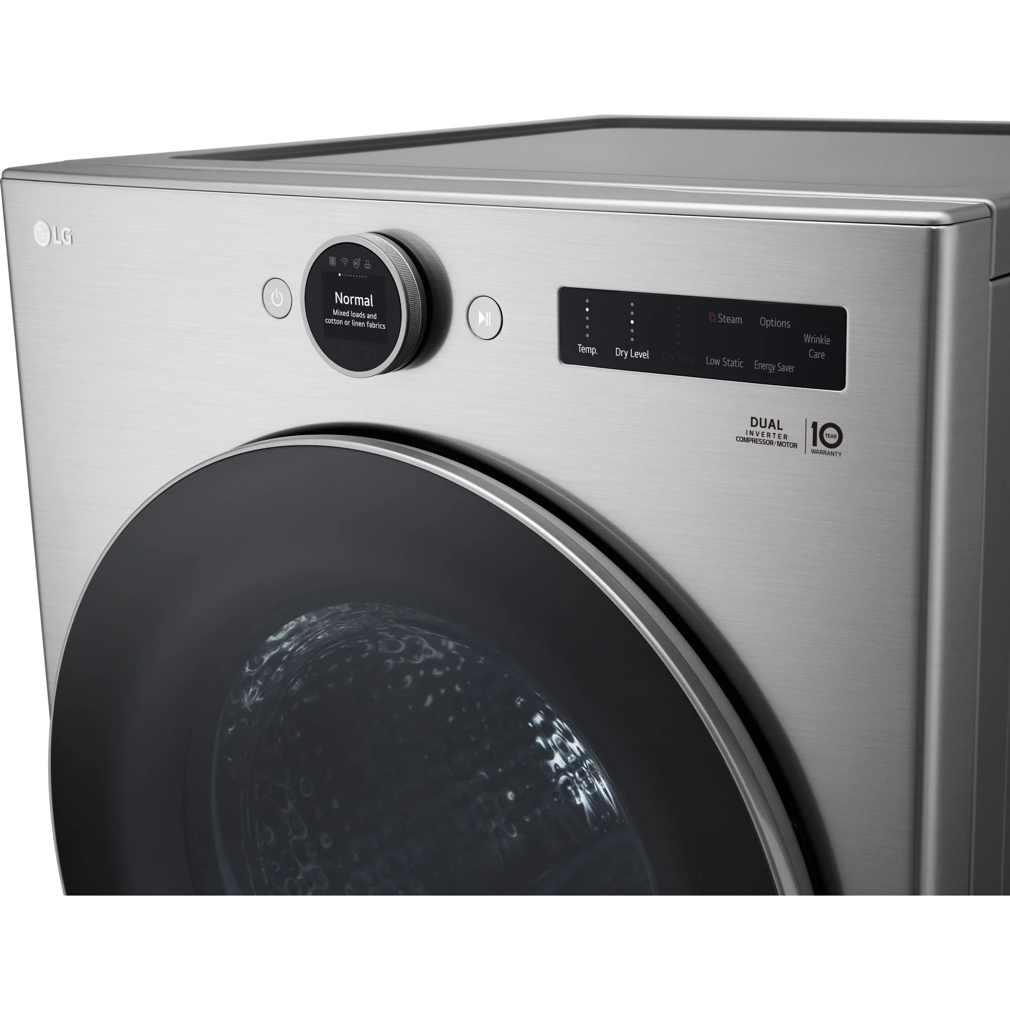 LG 7.8 cu.ft 6-Motion DirectDrive® Dryer with Heat Pump - Graphite Stee (DLHC5502V) - Image 8