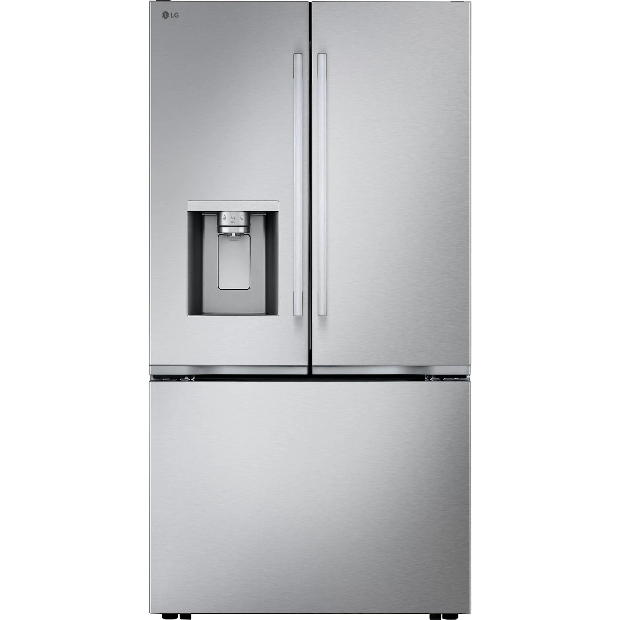 LG 36" French 3-Door Counter-Depth MAX Refrigerator, Zero Clearance, Dual Ice & Tall Ice Water Dispenser - Stainless Steel (LF24Z6330S)