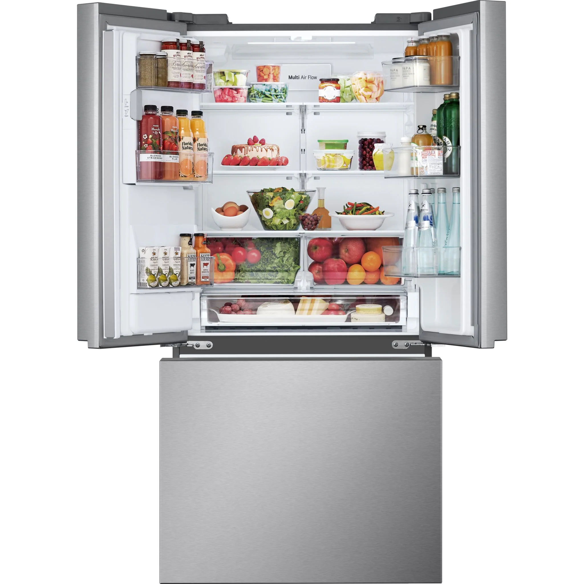 LG 25 cu. ft. French 3-Door Standard-Depth Refrigerator with Dual Ice Makers - Stainless (LF25S6330S) - Image 5