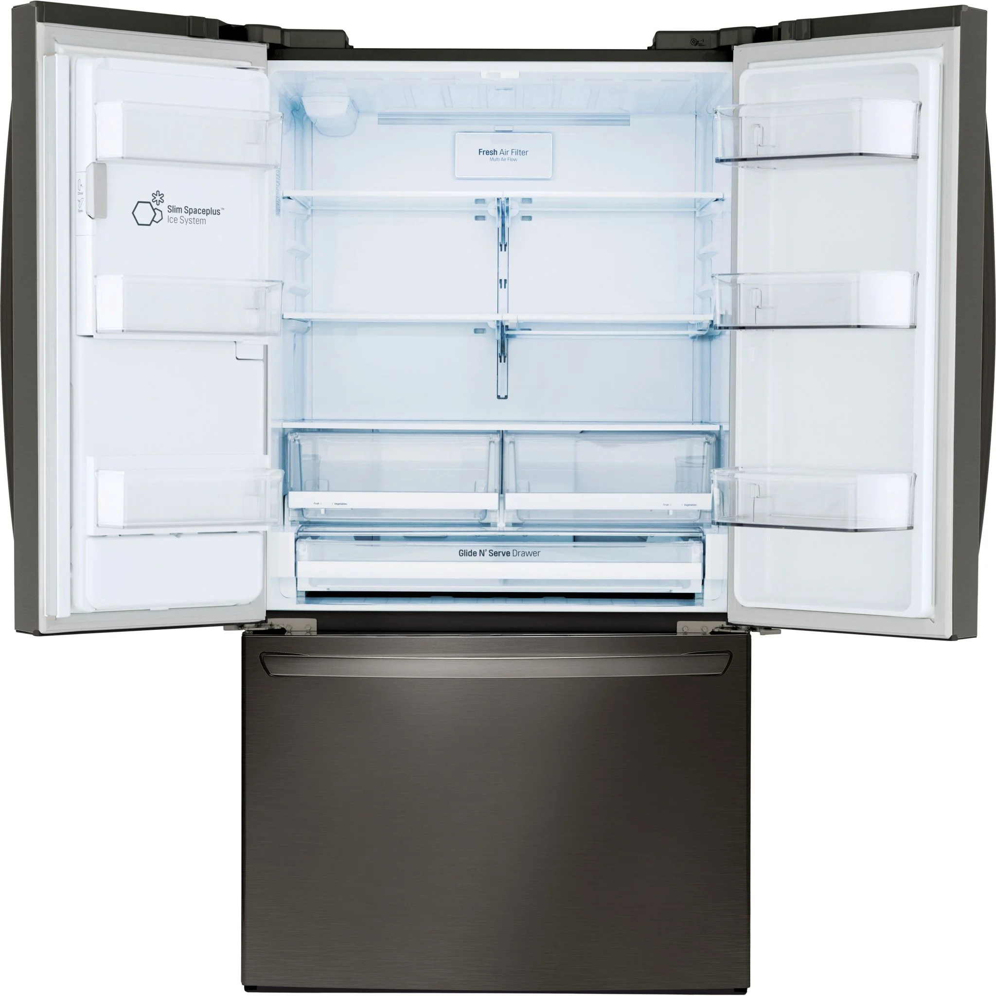 LG French Door Fridge (LFXS28968D) - Black Stainless - Image 3