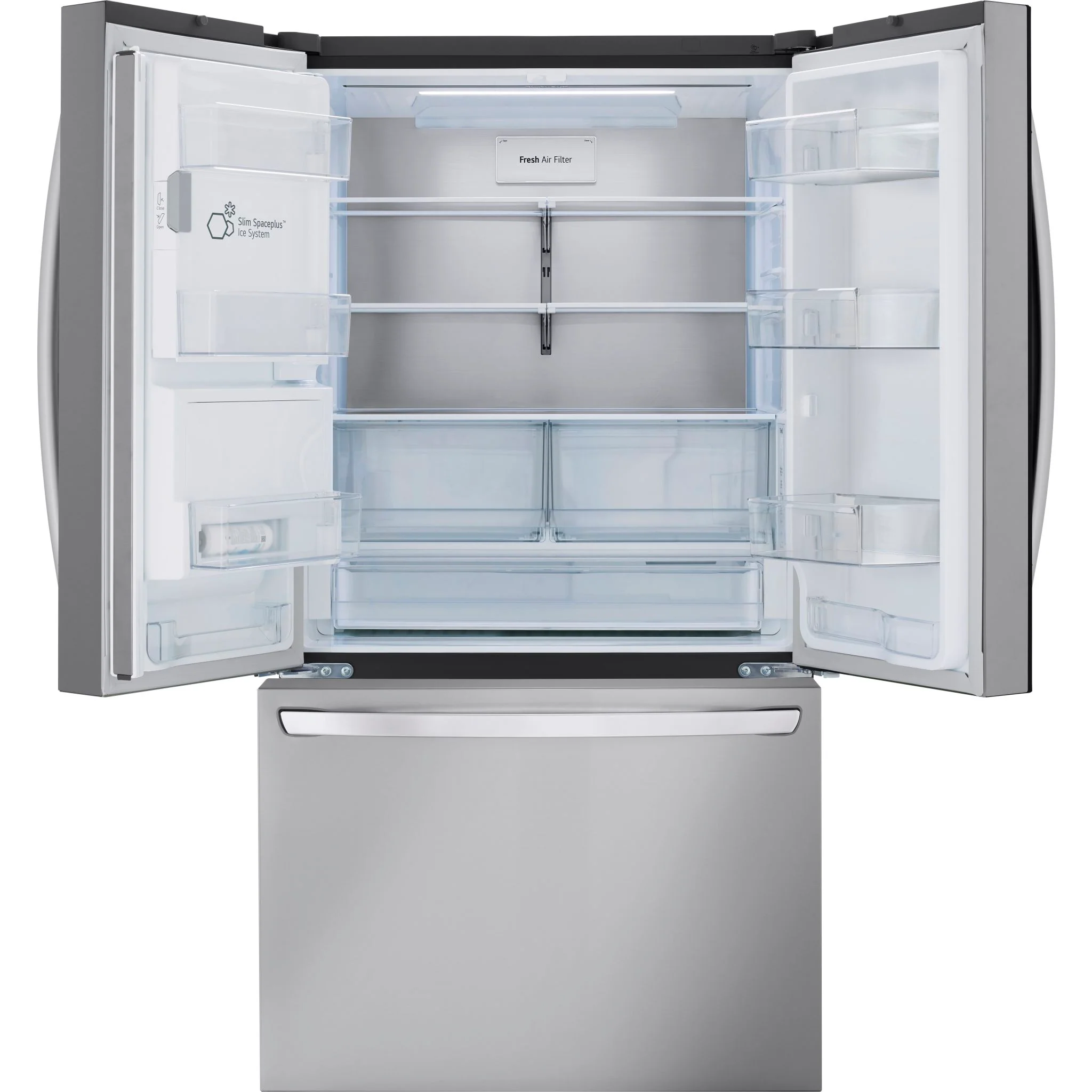 LG 31 cu. ft. Smart Standard-Depth MAX™ French Door Refrigerator with Dual Ice - Stainless (LRFXS3106S) - Image 4