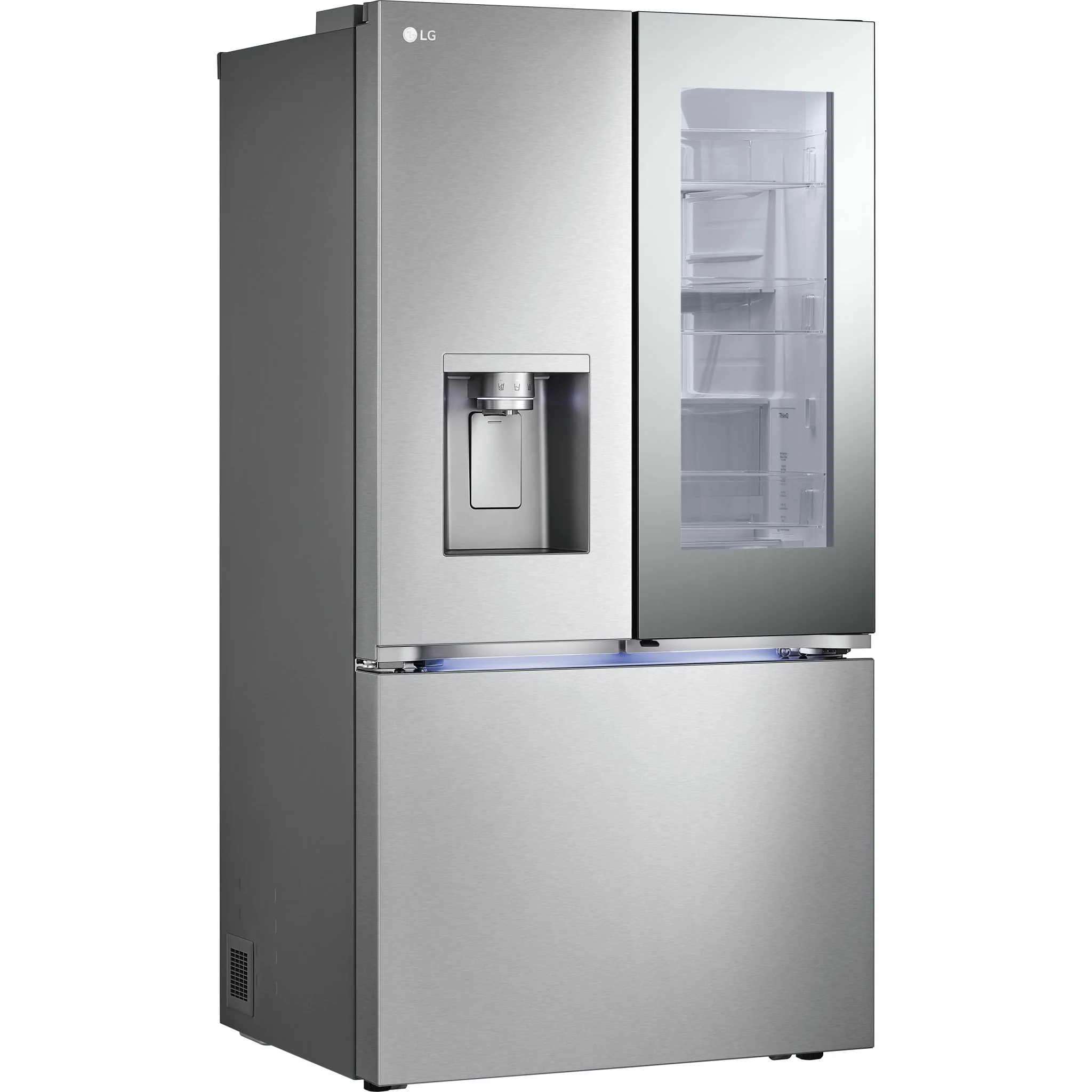 LG 31 cu. ft. Smart Standard-Depth MAX™ French Door Refrigerator with Four Types of Ice and Mirror InstaView - Stainless (LRYKS3106S) - Image 10