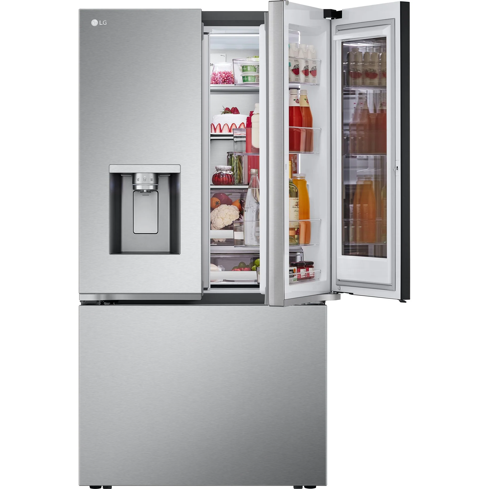 LG 31 cu. ft. Smart Standard-Depth MAX™ French Door Refrigerator with Four Types of Ice and Mirror InstaView - Stainless (LRYKS3106S) - Image 19