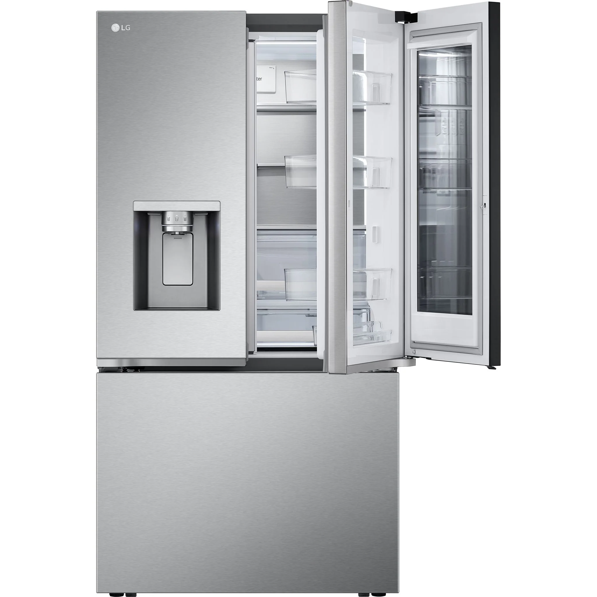 LG 31 cu. ft. Smart Standard-Depth MAX™ French Door Refrigerator with Four Types of Ice and Mirror InstaView - Stainless (LRYKS3106S) - Image 20