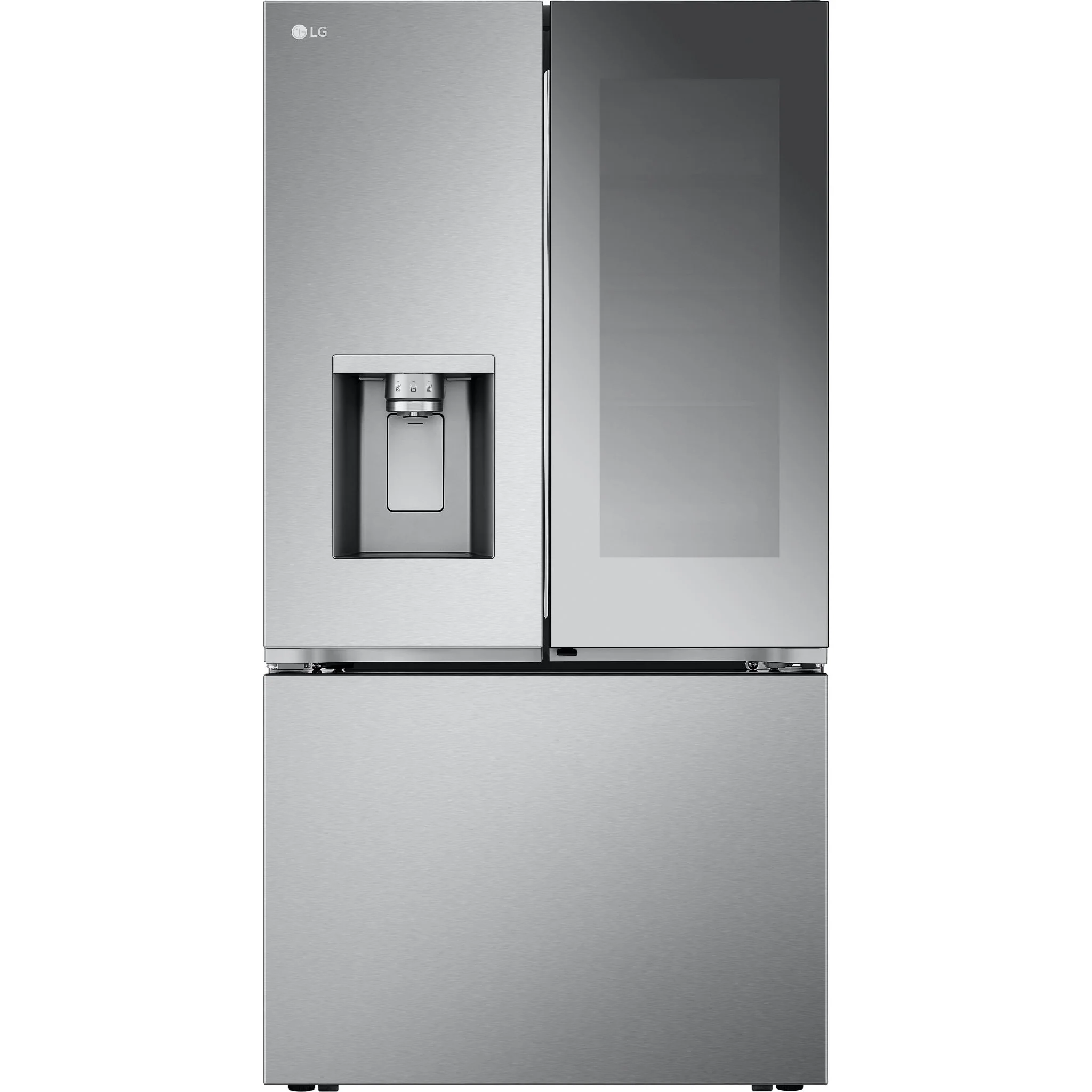 LG 31 cu. ft. Smart Standard-Depth MAX™ French Door Refrigerator with Four Types of Ice and Mirror InstaView - Stainless (LRYKS3106S) - Image 3