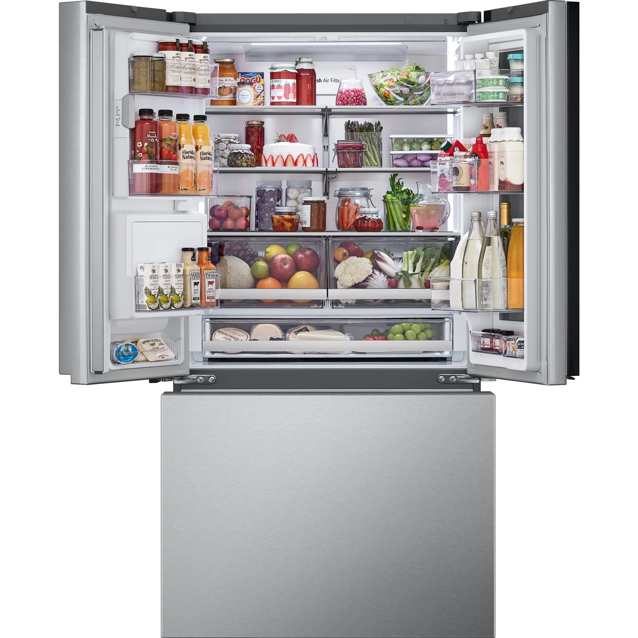 LG 31 cu. ft. Smart Standard-Depth MAX™ French Door Refrigerator with Four Types of Ice and Mirror InstaView - Stainless (LRYKS3106S) - Image 34