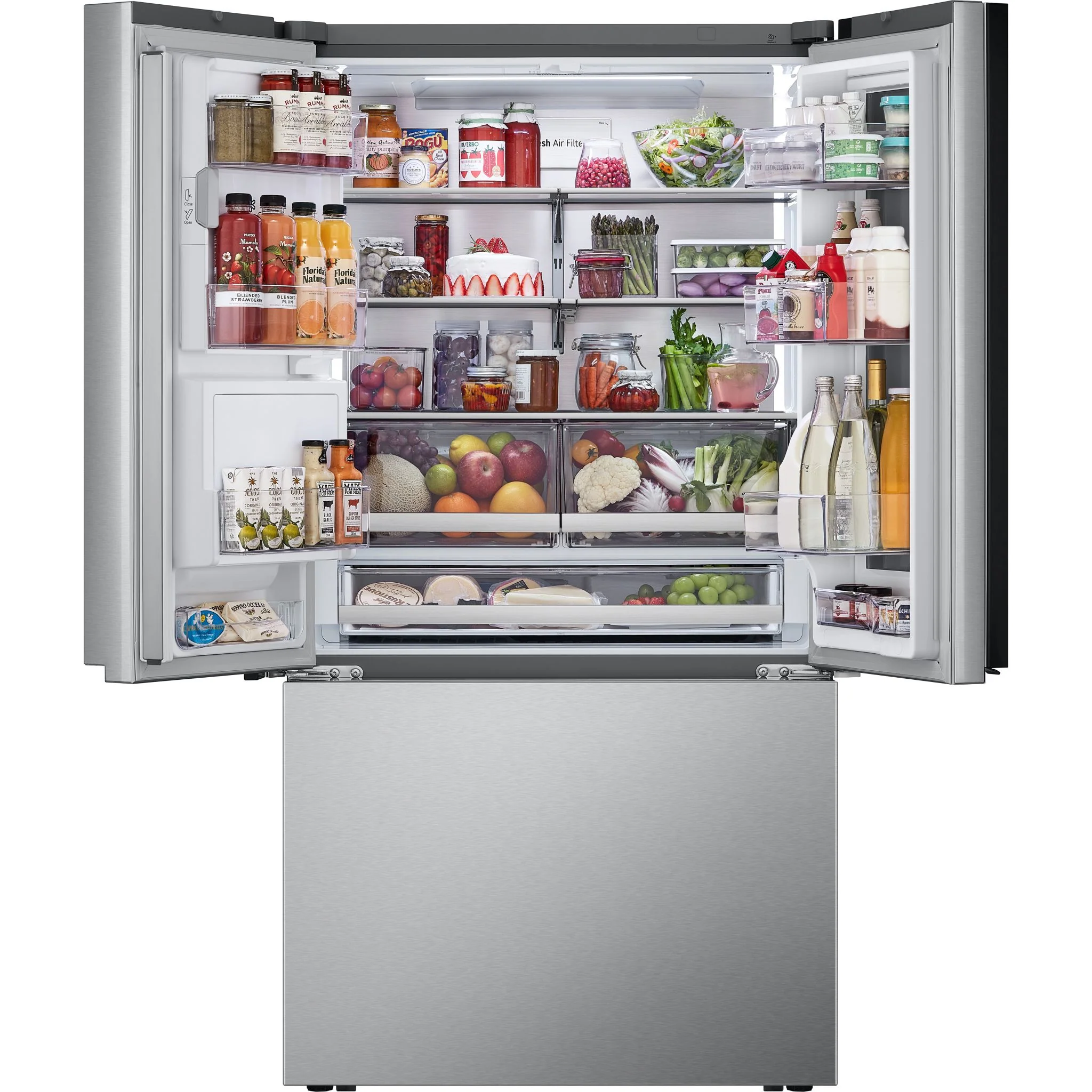 LG 31 cu. ft. Smart Standard-Depth MAX™ French Door Refrigerator with Four Types of Ice and Mirror InstaView - Stainless (LRYKS3106S) - Image 35