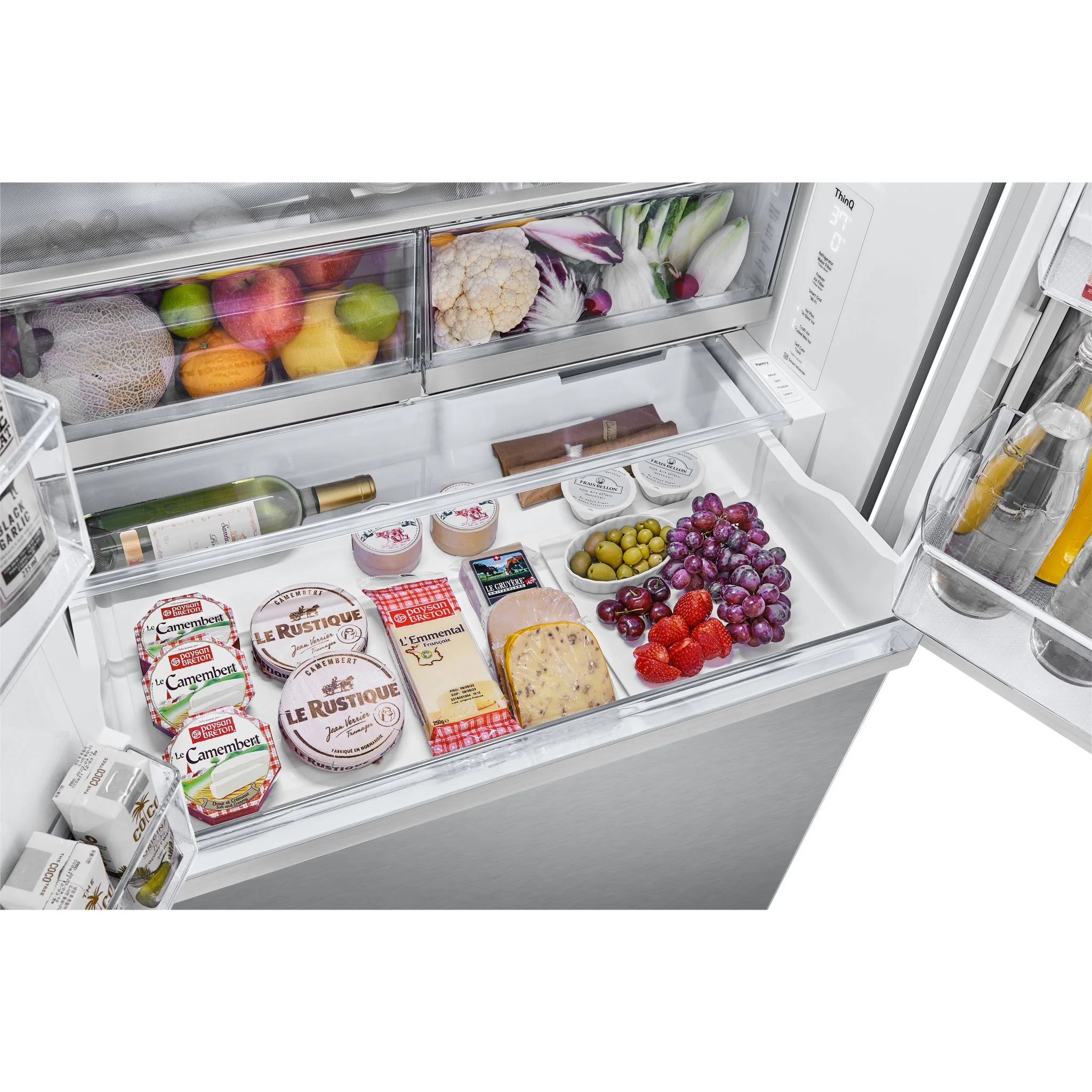 LG 31 cu. ft. Smart Standard-Depth MAX™ French Door Refrigerator with Four Types of Ice and Mirror InstaView - Stainless (LRYKS3106S) - Image 49