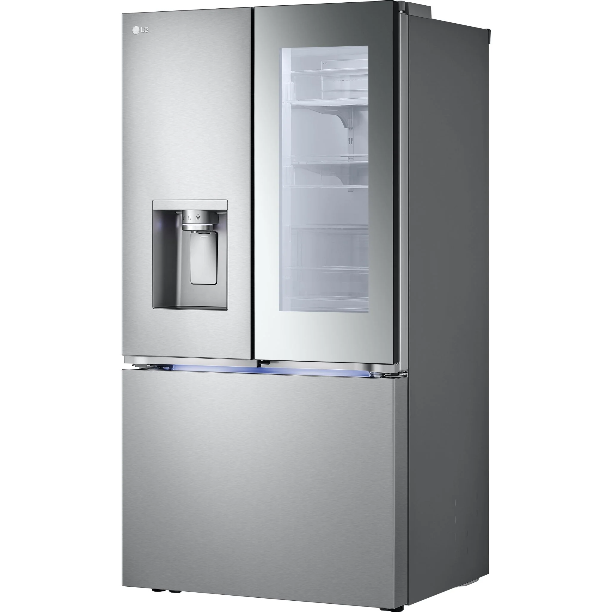 LG 31 cu. ft. Smart Standard-Depth MAX™ French Door Refrigerator with Four Types of Ice and Mirror InstaView - Stainless (LRYKS3106S) - Image 5