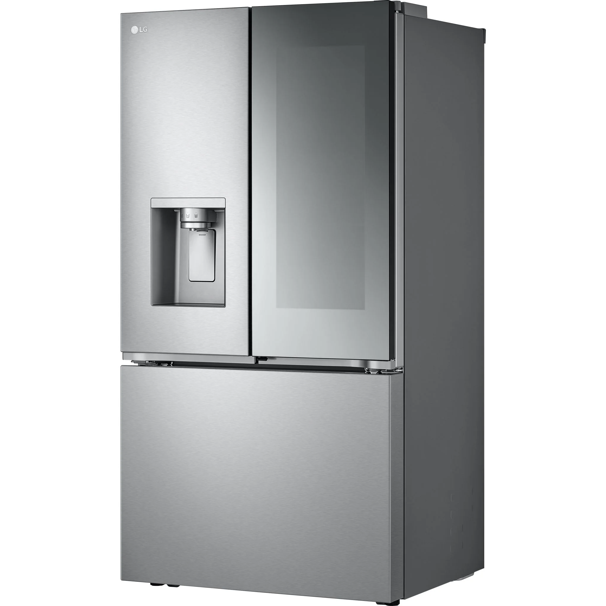 LG 31 cu. ft. Smart Standard-Depth MAX™ French Door Refrigerator with Four Types of Ice and Mirror InstaView - Stainless (LRYKS3106S) - Image 6