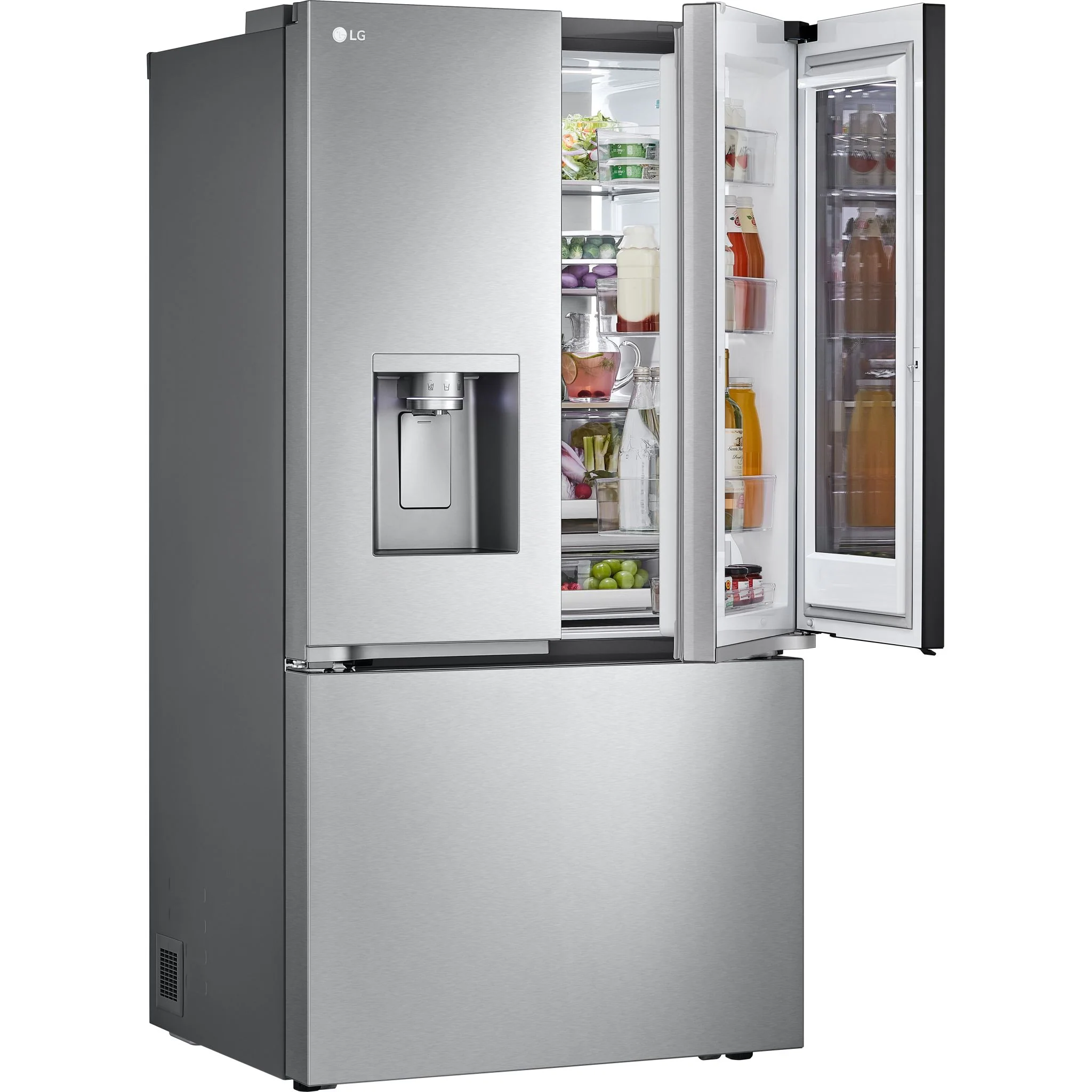 LG 31 cu. ft. Smart Standard-Depth MAX™ French Door Refrigerator with Four Types of Ice and Mirror InstaView - Stainless (LRYKS3106S) - Image 7