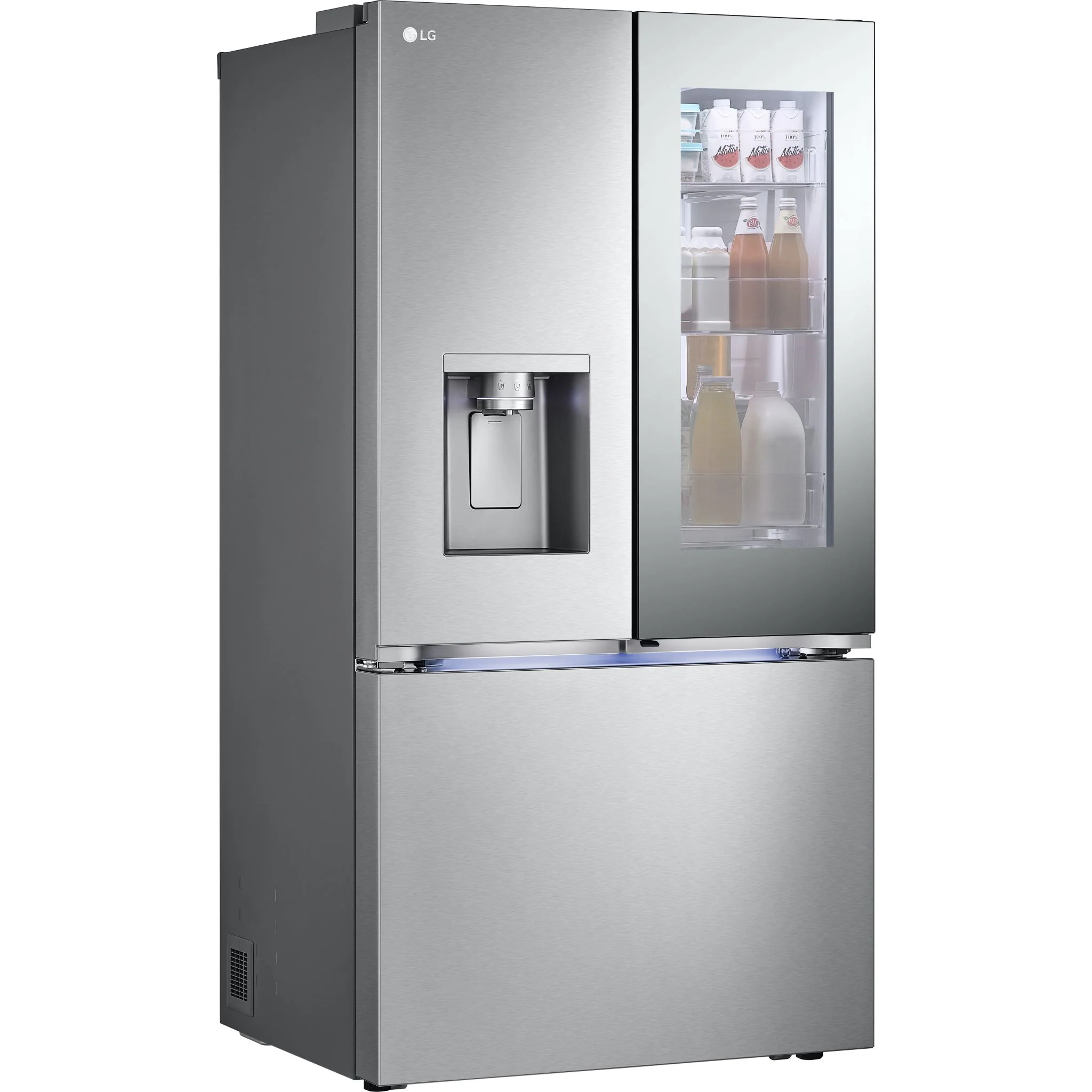 LG 31 cu. ft. Smart Standard-Depth MAX™ French Door Refrigerator with Four Types of Ice and Mirror InstaView - Stainless (LRYKS3106S) - Image 9