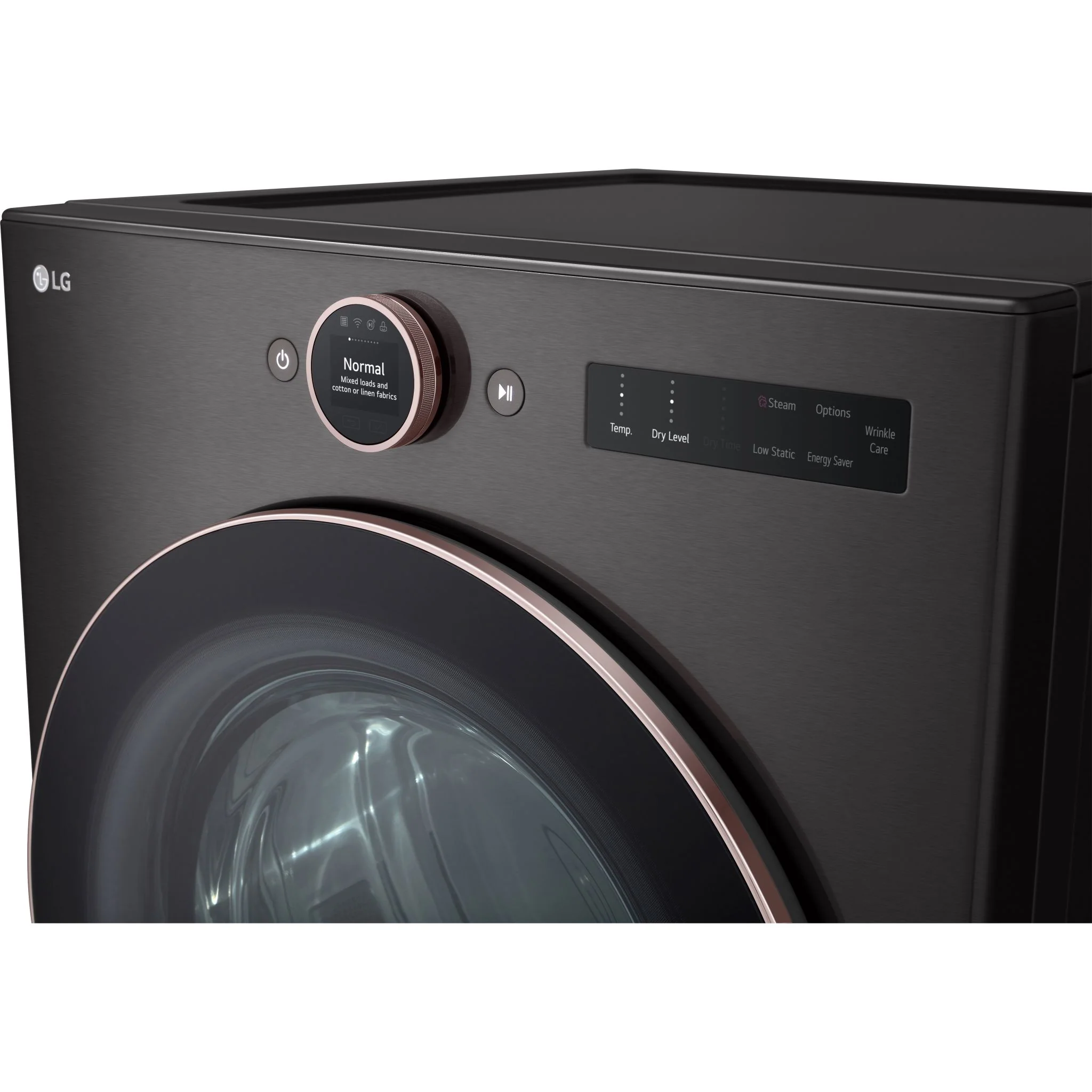 LG 7.4 cu. ft. Ultra Large Capacity Smart Front Load Electric ENERGY STAR® Dryer with Sensor Dry & Steam Technology - Black Steel (DLEX6500B) - Image 17