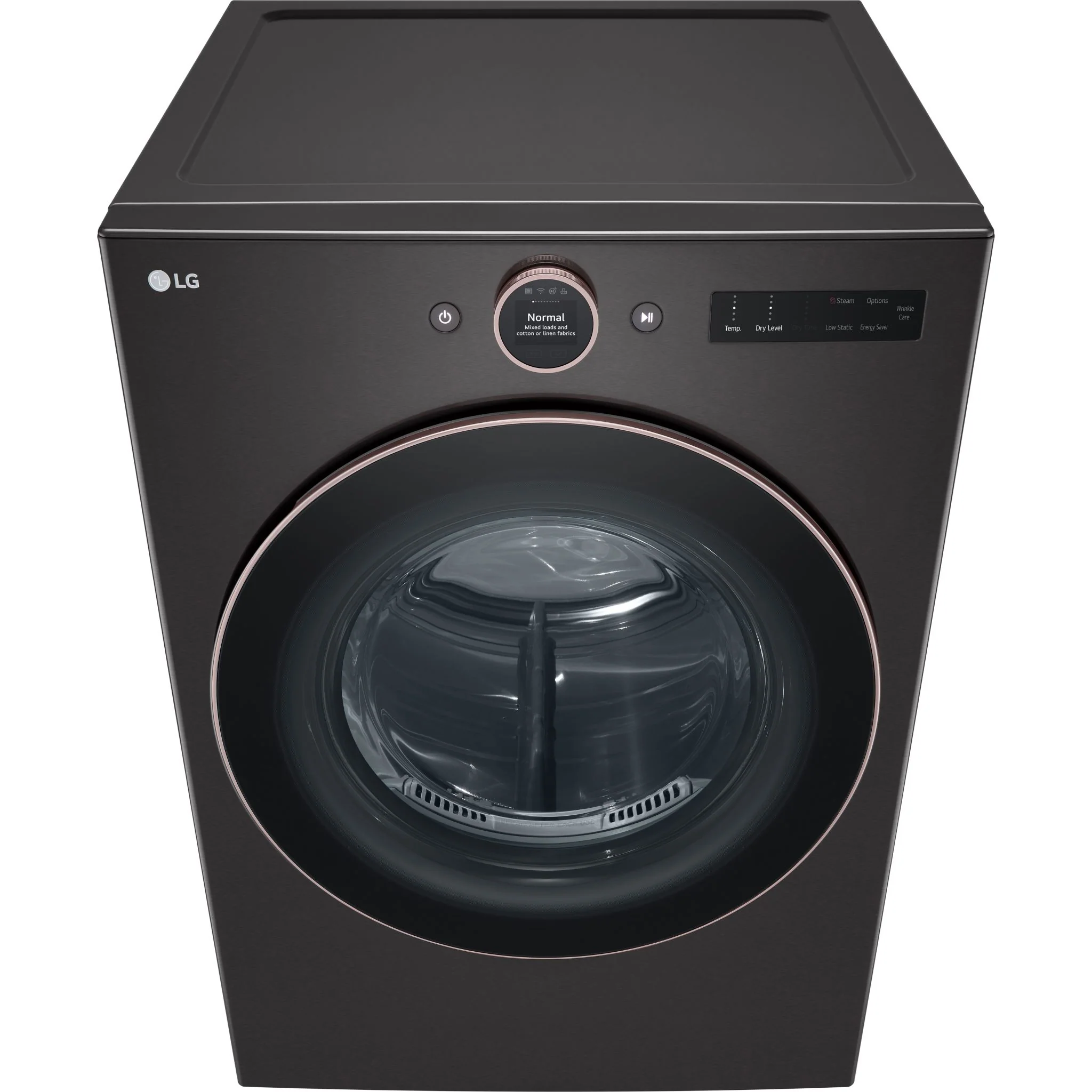 LG 7.4 cu. ft. Ultra Large Capacity Smart Front Load Electric ENERGY STAR® Dryer with Sensor Dry & Steam Technology - Black Steel (DLEX6500B) - Image 9