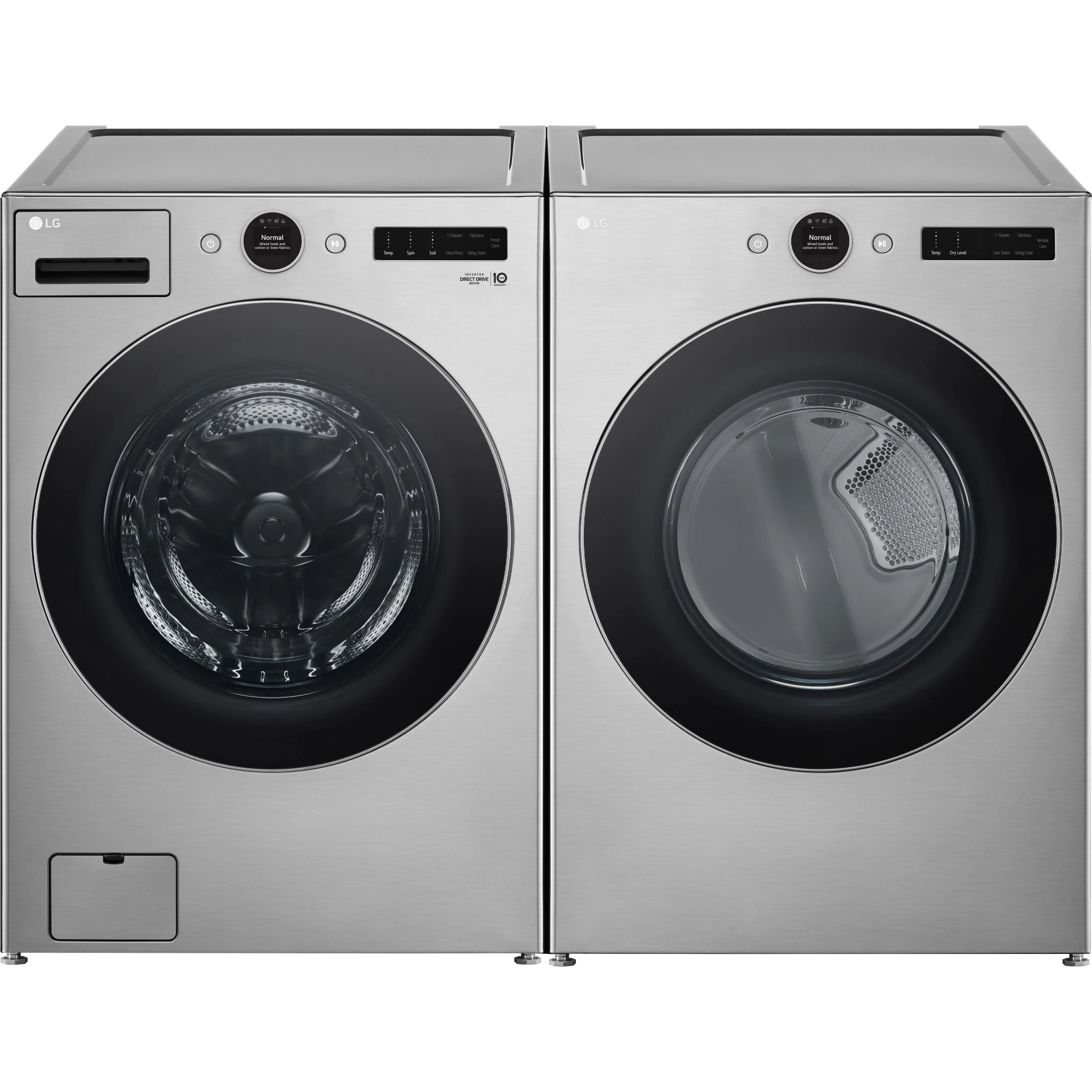 LG Front Load Pair (WM5500HVA-DLEX5500V) - Graphite Steel