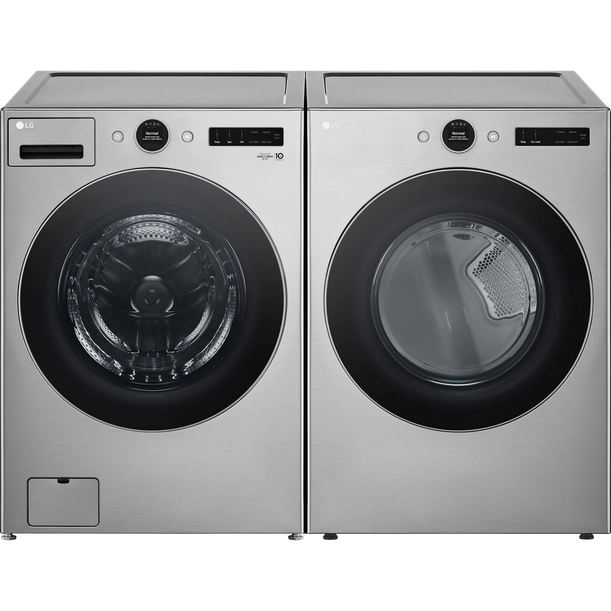 LG Front Load Pair (WM5500HVA-DLHC5502V) - Graphite Steel