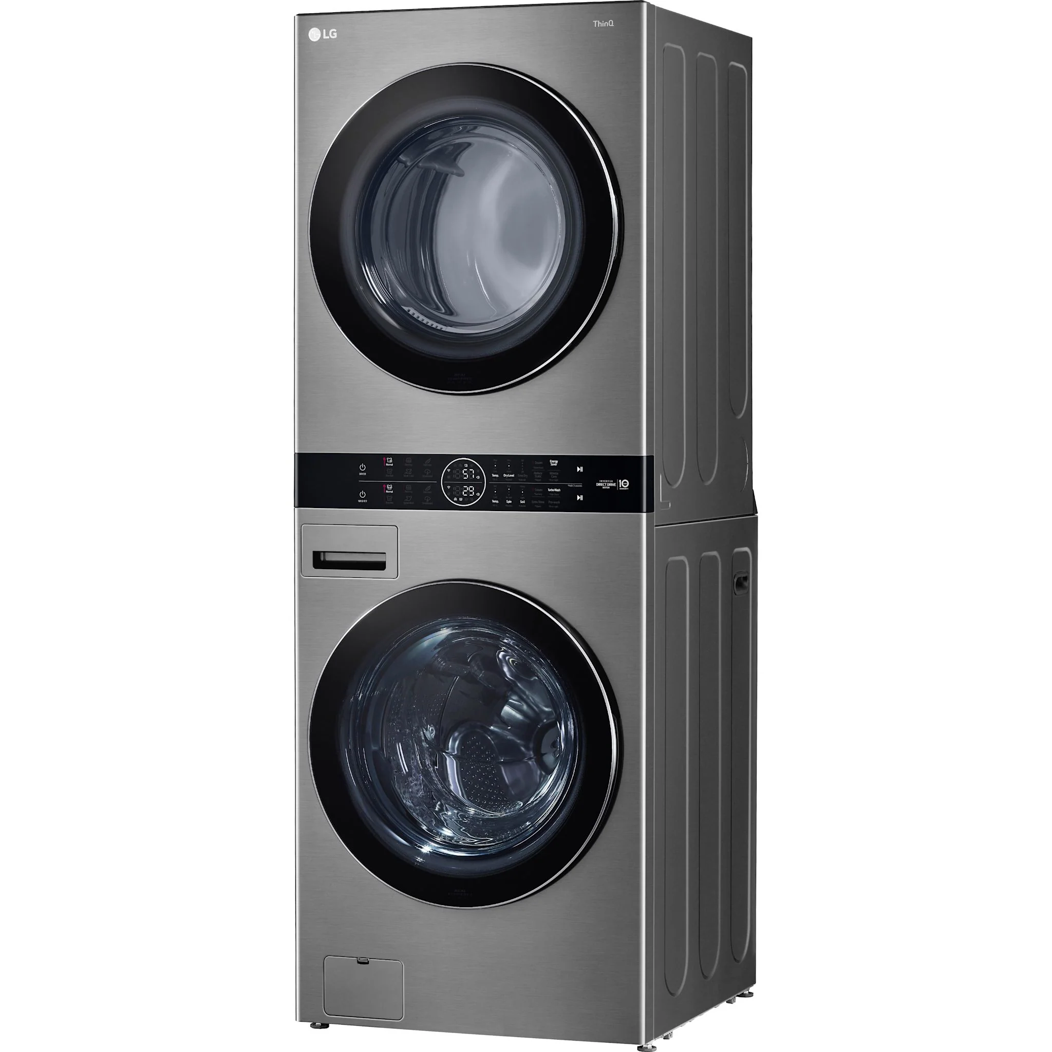 LG WashTower® with Centre Control™ 5.2 cu. ft. Washer and 7.4 cu. ft. Electric Dryer - Silver (WKEX200HVA.ASSEECI) - Image 2