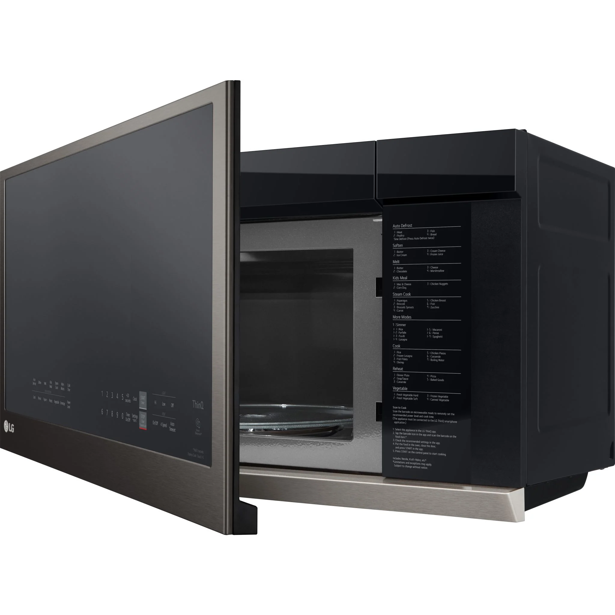 LG 2.1 cu. ft. Smart Over-the-Range Microwave with ExtendaVent®2.0 & EasyClean - Black Stainless (MVEL2137D) - Image 11