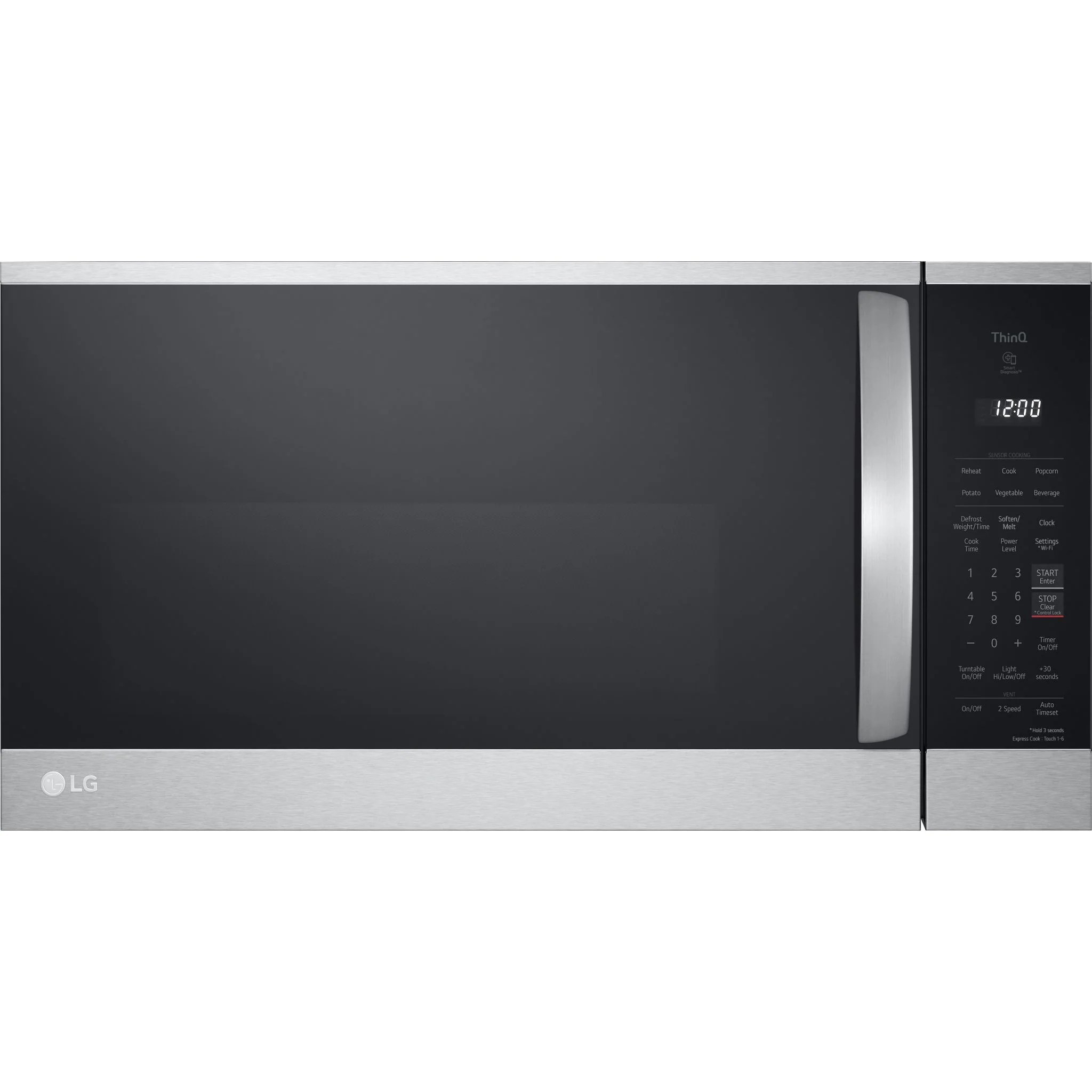 LG 1.8 cu. ft. Smart Wi-Fi Enabled Over-the-Range Microwave Oven - Stainless (MVEM1825F)