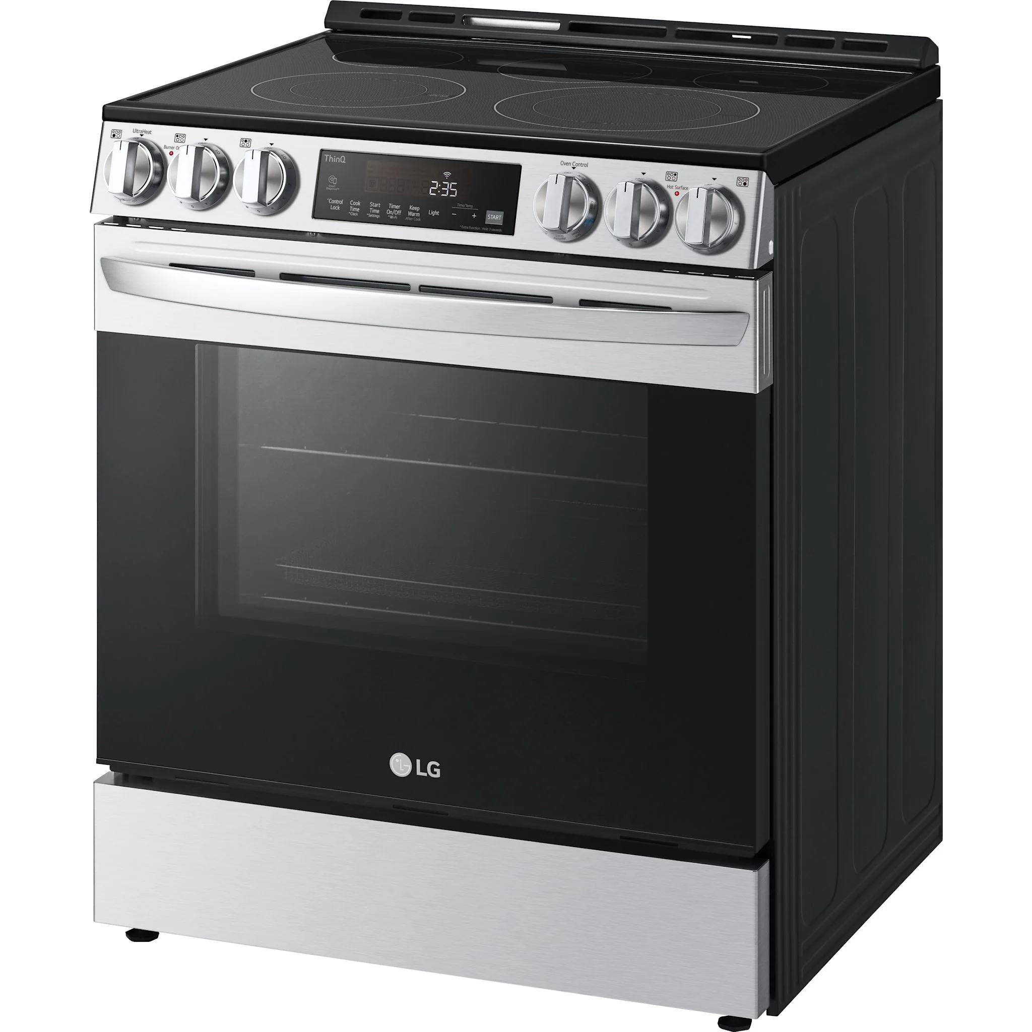 LG 6.3 cu ft. Smart Wi-Fi Enabled Fan Convection Electric Slide-in Range with Air Fry & EasyClean - Stainless (LSEL6333F) - Image 2