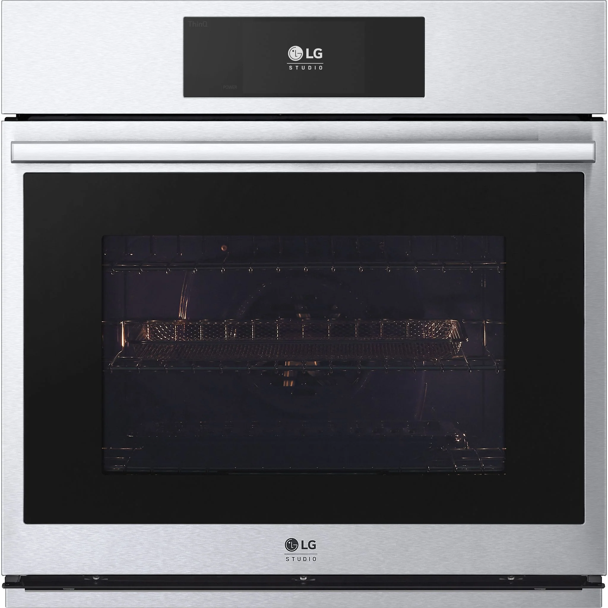LG Studio 4.7 cu. ft. Smart InstaView® Electric Single Built-In Wall Oven with Air Fry & Steam Sous Vide - Stainless (WSES4728F)