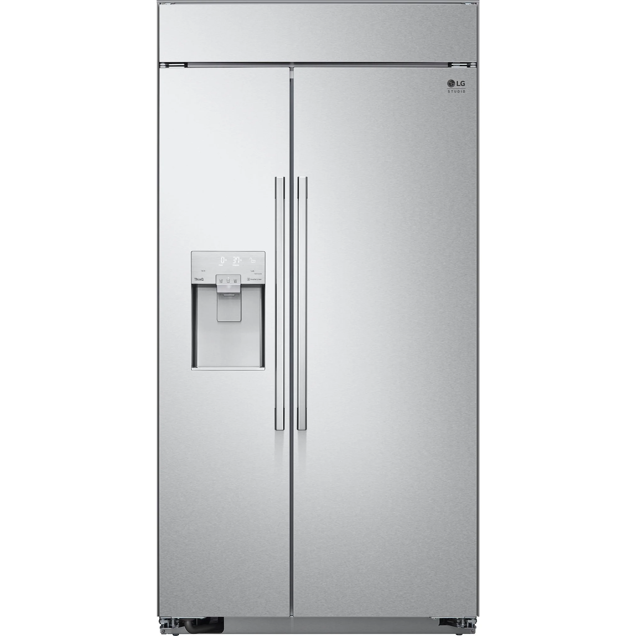 LG Studio 26 cu. ft. Smart Side-by-Side Built-In Refrigerator with Ice & Water - Stainless (SRSXB2622S)