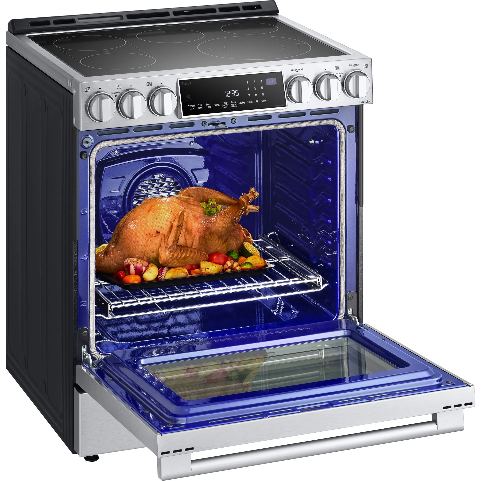 LG Studio 6.3 cu. ft. InstaView® Electric Slide-in Range with ProBake Convection® and Air Fry - Stainless (LSES6338F) - Image 16