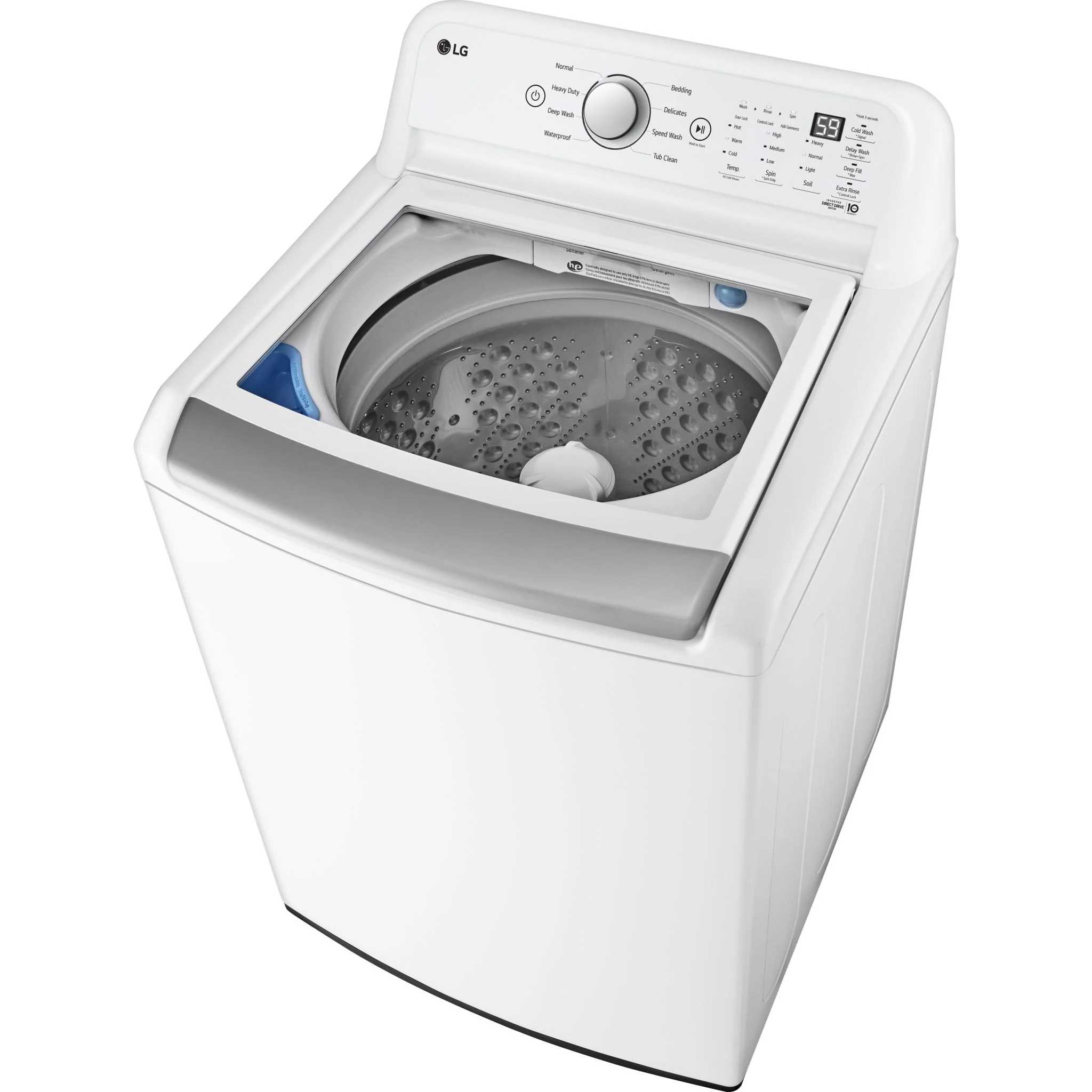 LG 5.6 cu. ft. Capacity Top Load Washer - White (WT7155CW) - Image 4