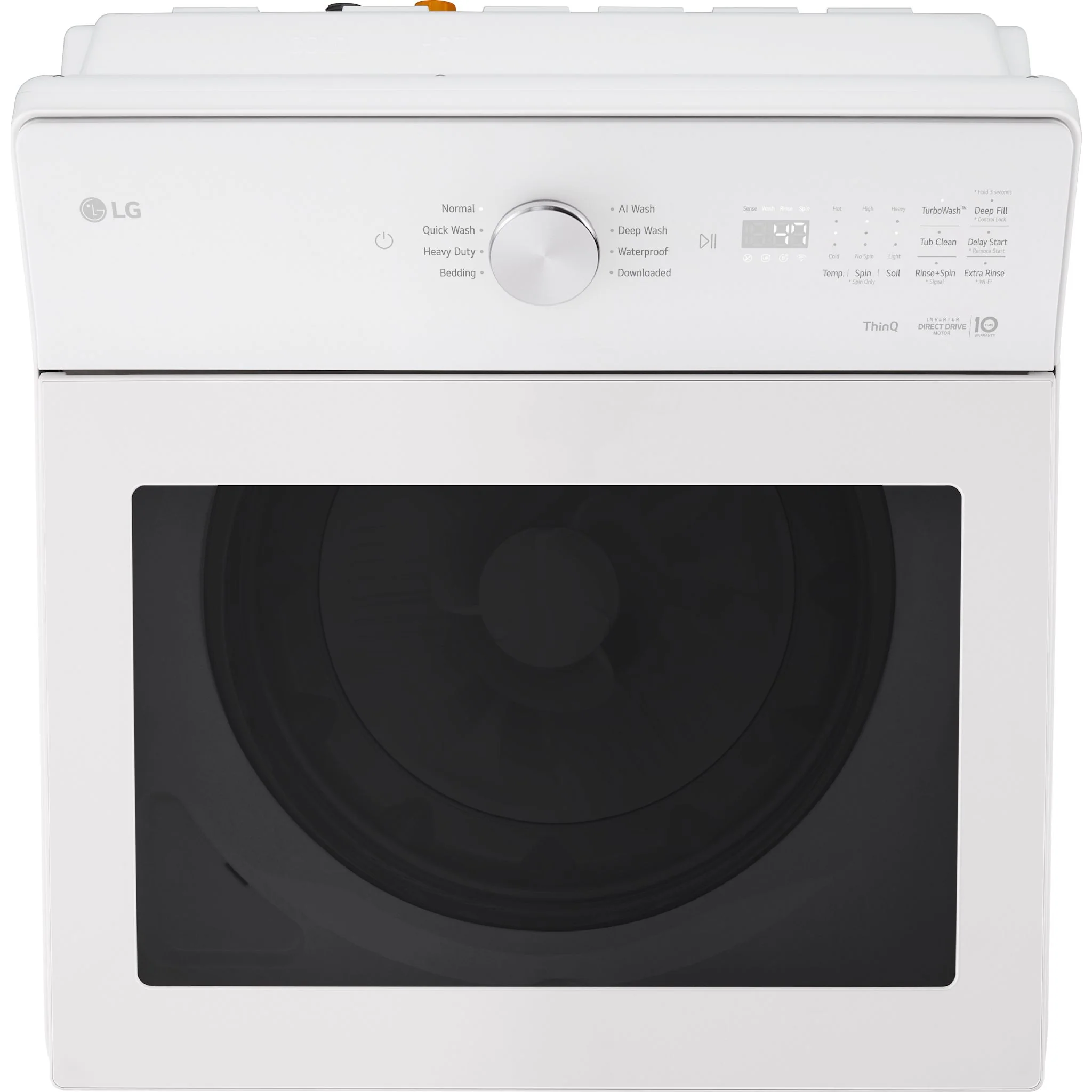 LG 5.8 cu.ft Large Capacity Top Load Washer with EasyUnload™ - White (WT8200CW) - Image 4