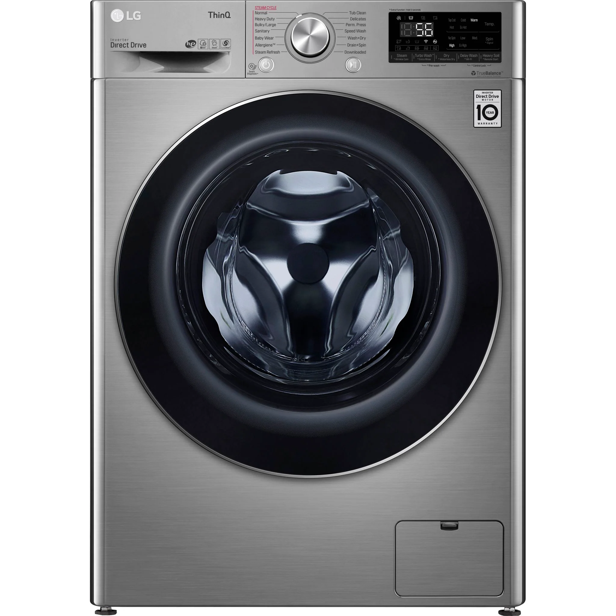 LG 2.6 cu. ft. Front Load Washer & Dryer Combo - Graphite Steel VCM (WM3555HVA)