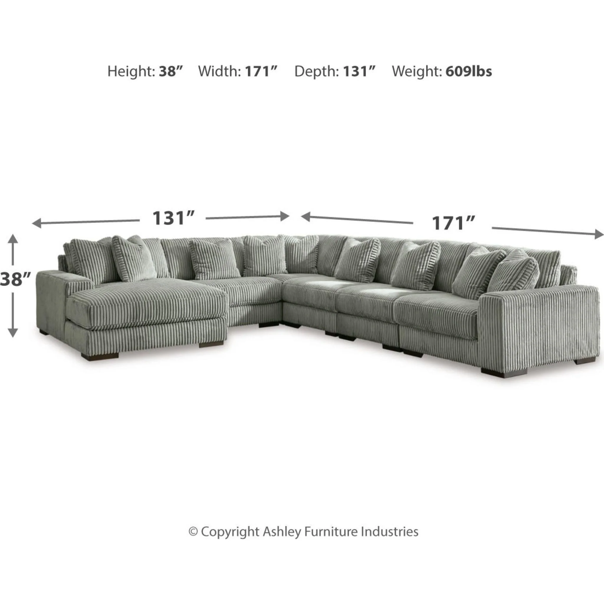 Lindyn 6 Piece Sectional with Chaise - Image 19