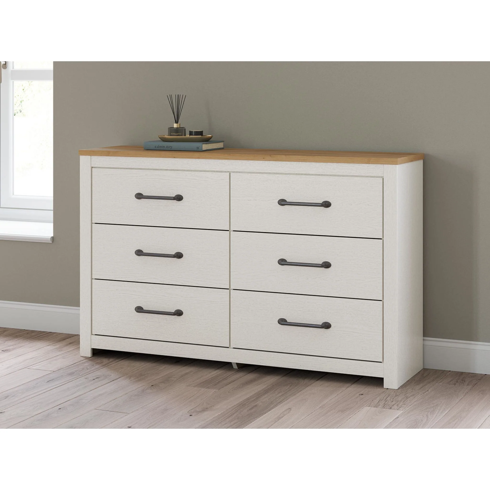 Linnocreek Dresser - White/Warm Brown - Image 12