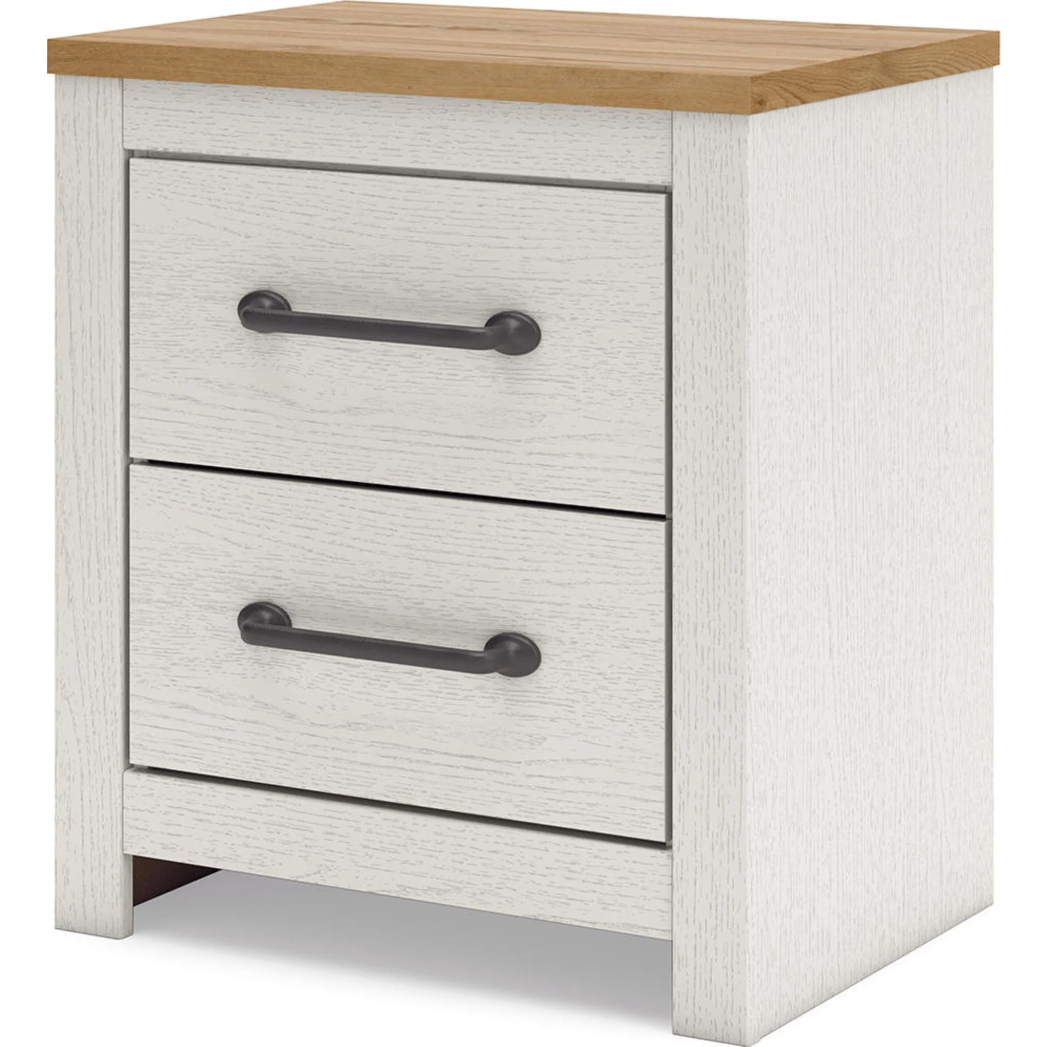Linnocreek Nightstand - White/Warm Brown - Image 4