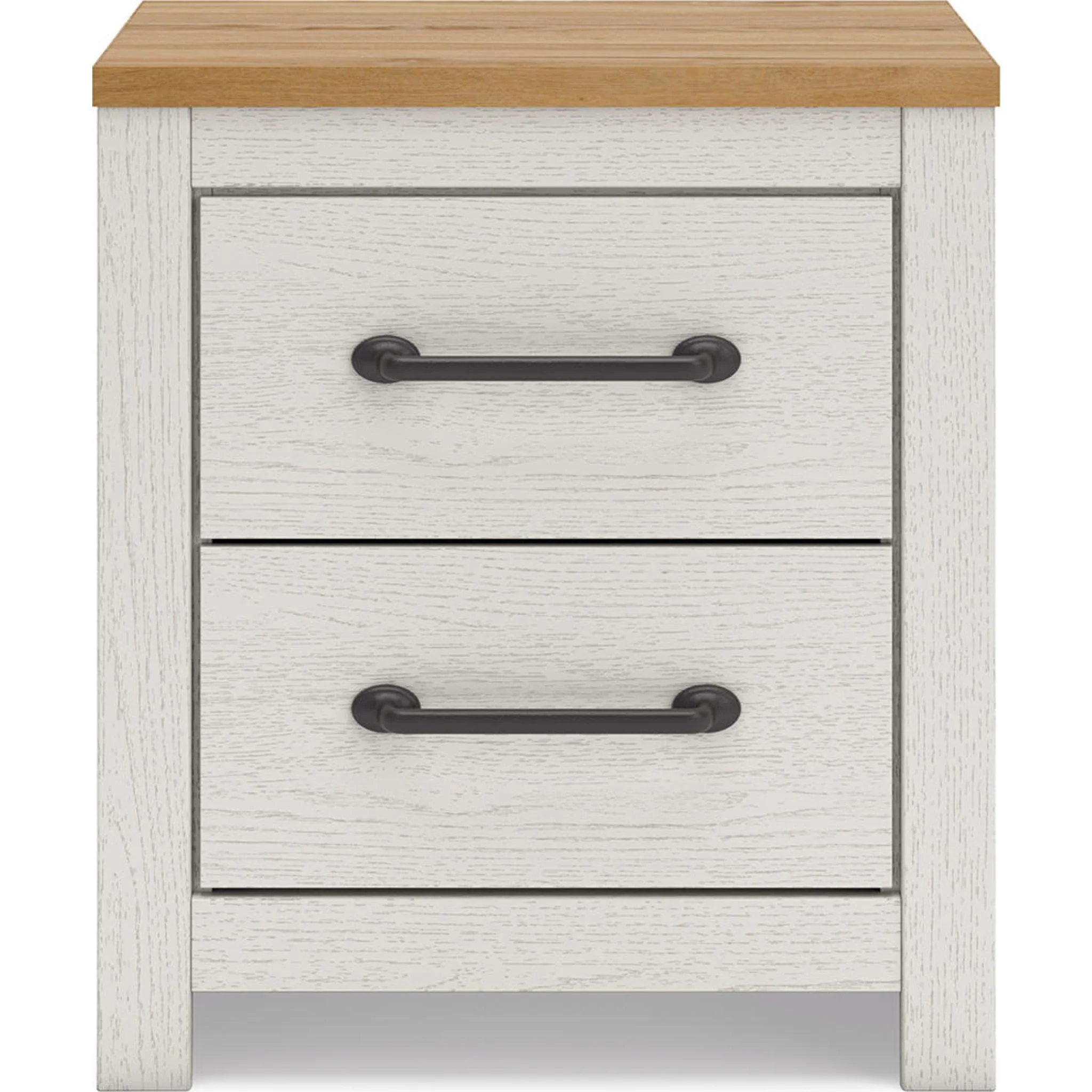 Linnocreek Nightstand - White/Warm Brown - Image 8