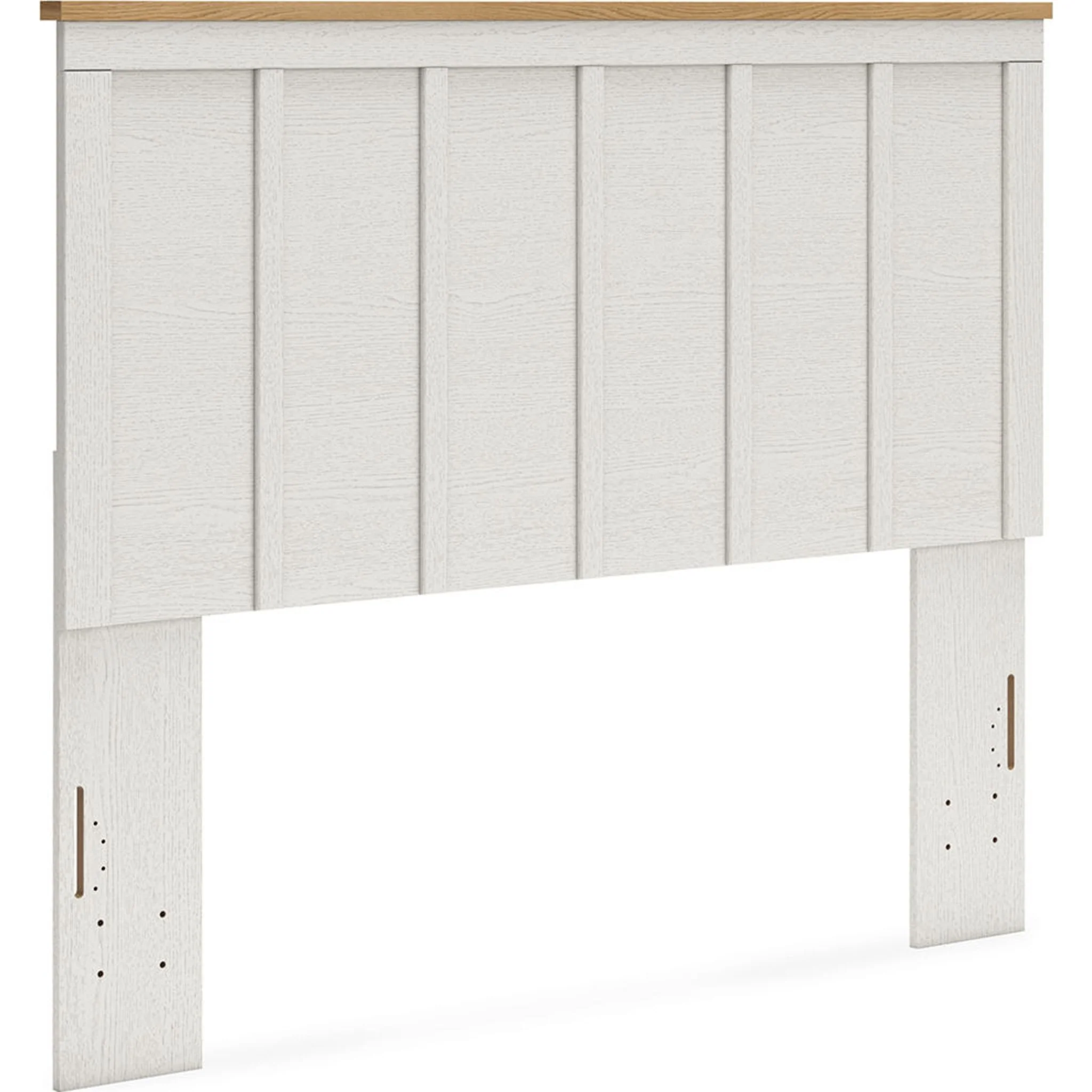 Linnocreek Queen Panel Headboard - White/Warm Brown