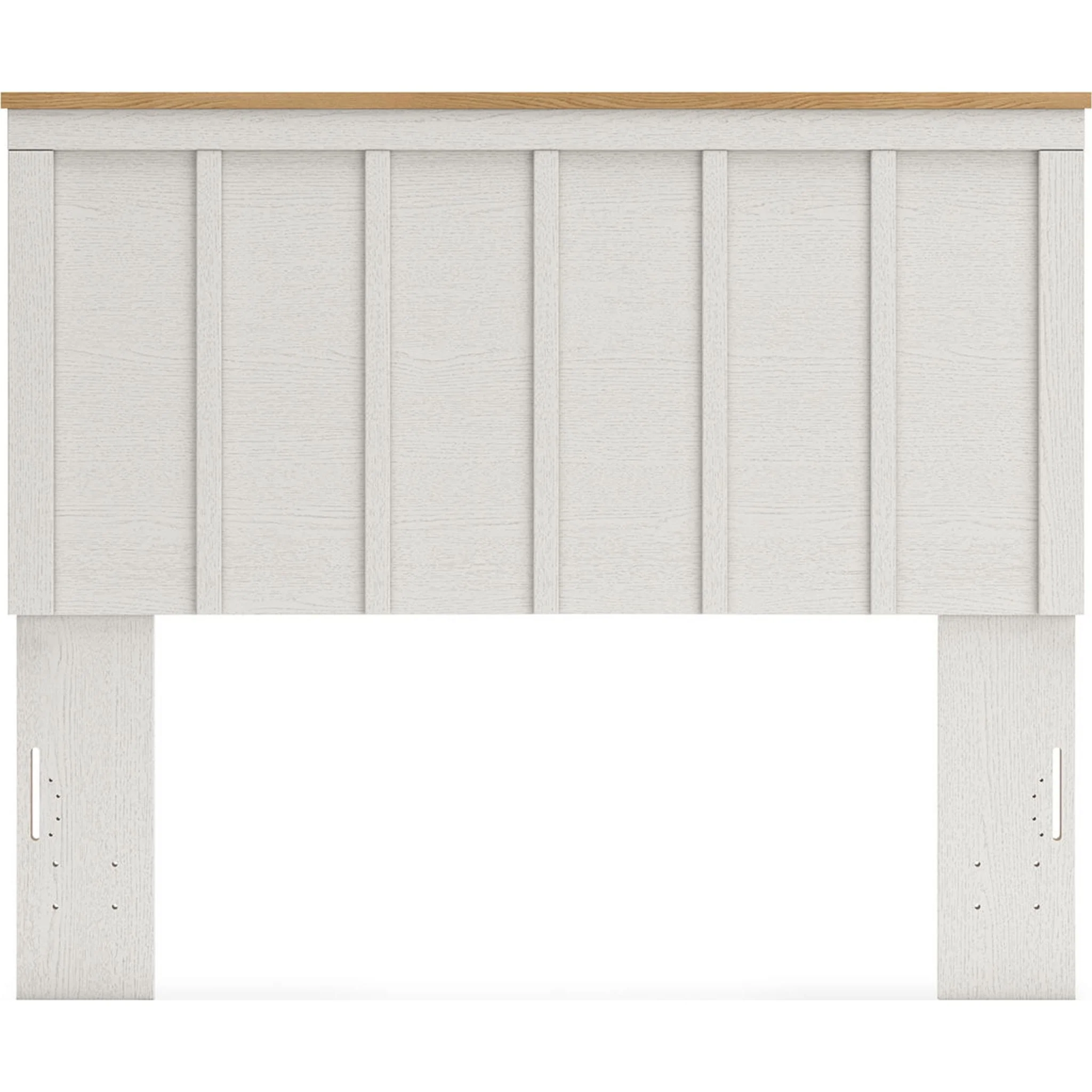 Linnocreek Queen Panel Headboard - White/Warm Brown - Image 4
