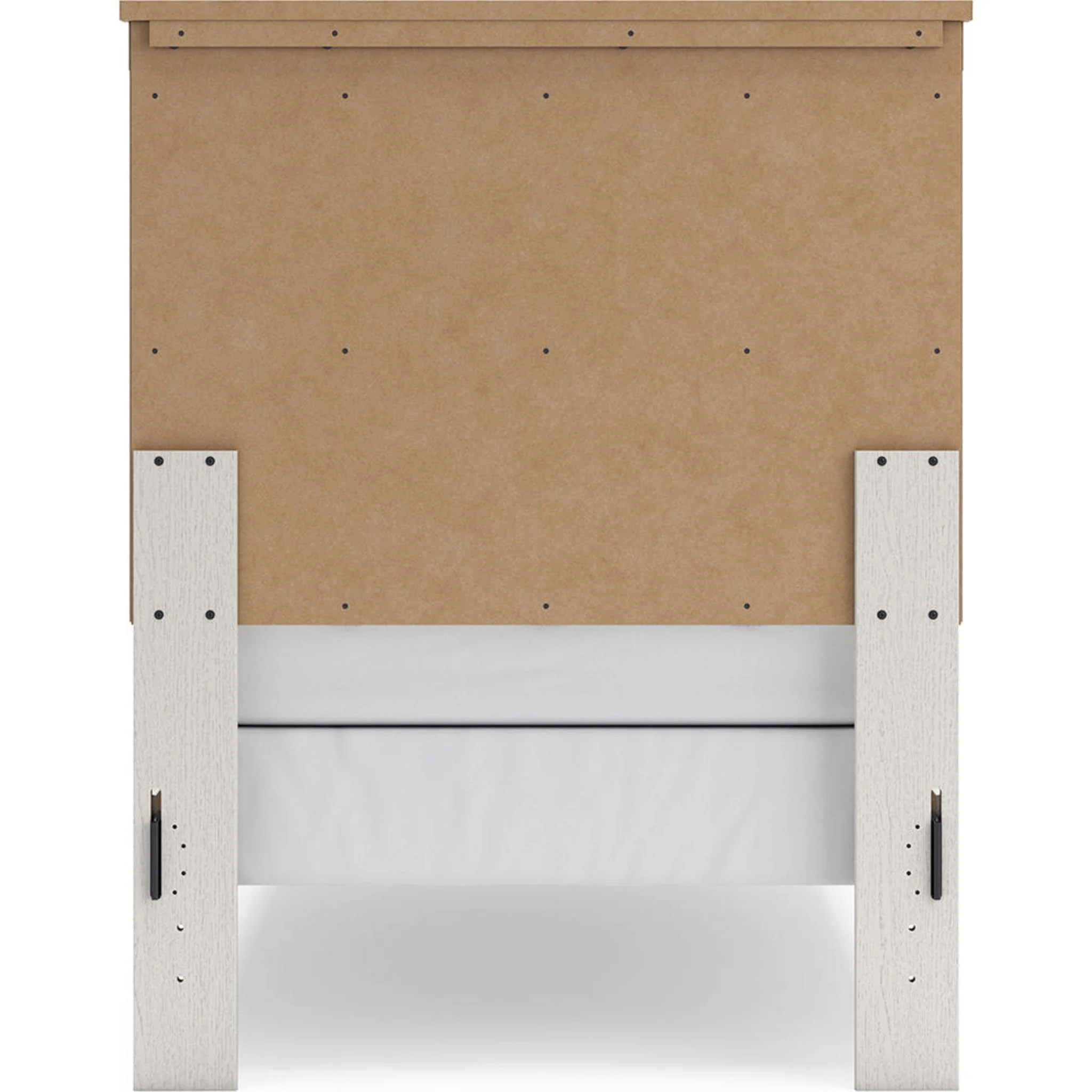 Linnocreek Twin Panel Bed - White/Warm Brown - Image 5