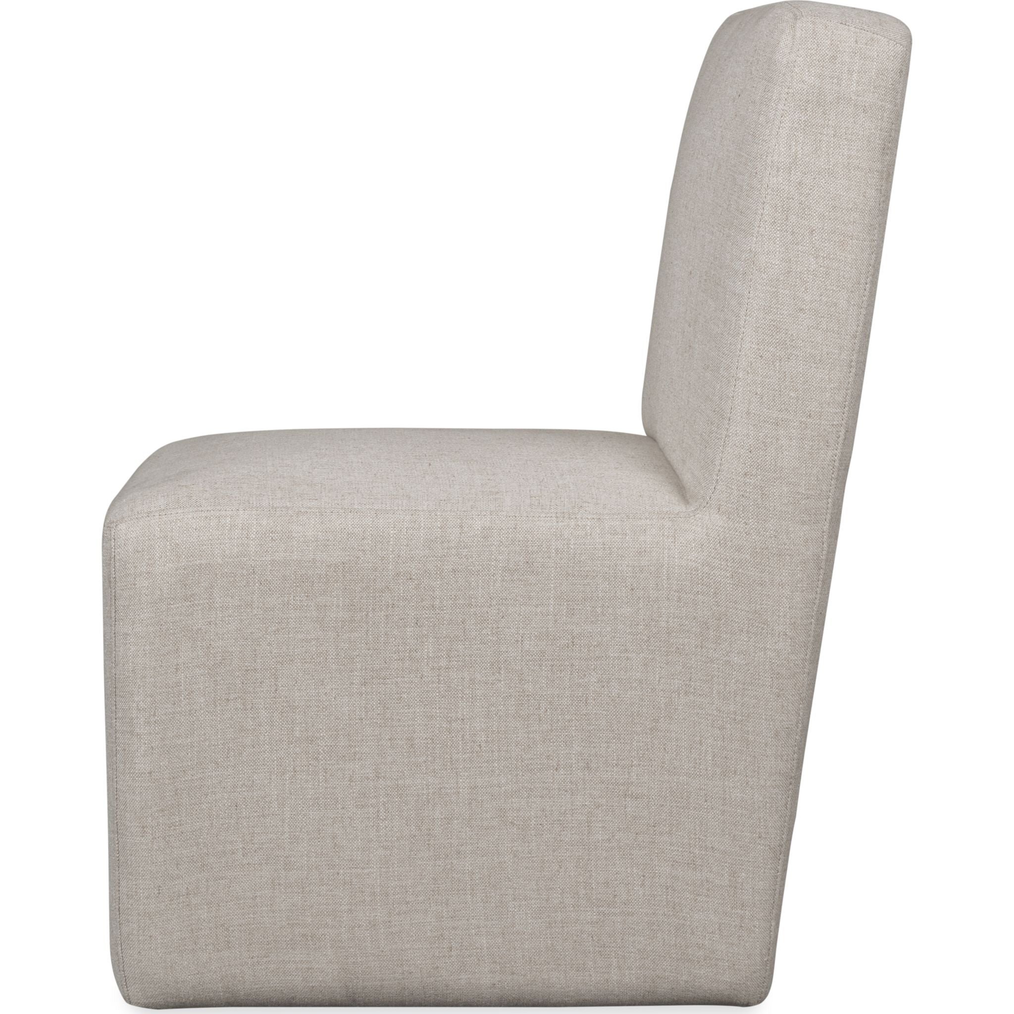 Liv Upholstered Side Chair - Natural Linen - (QHTP64A) - Image 3