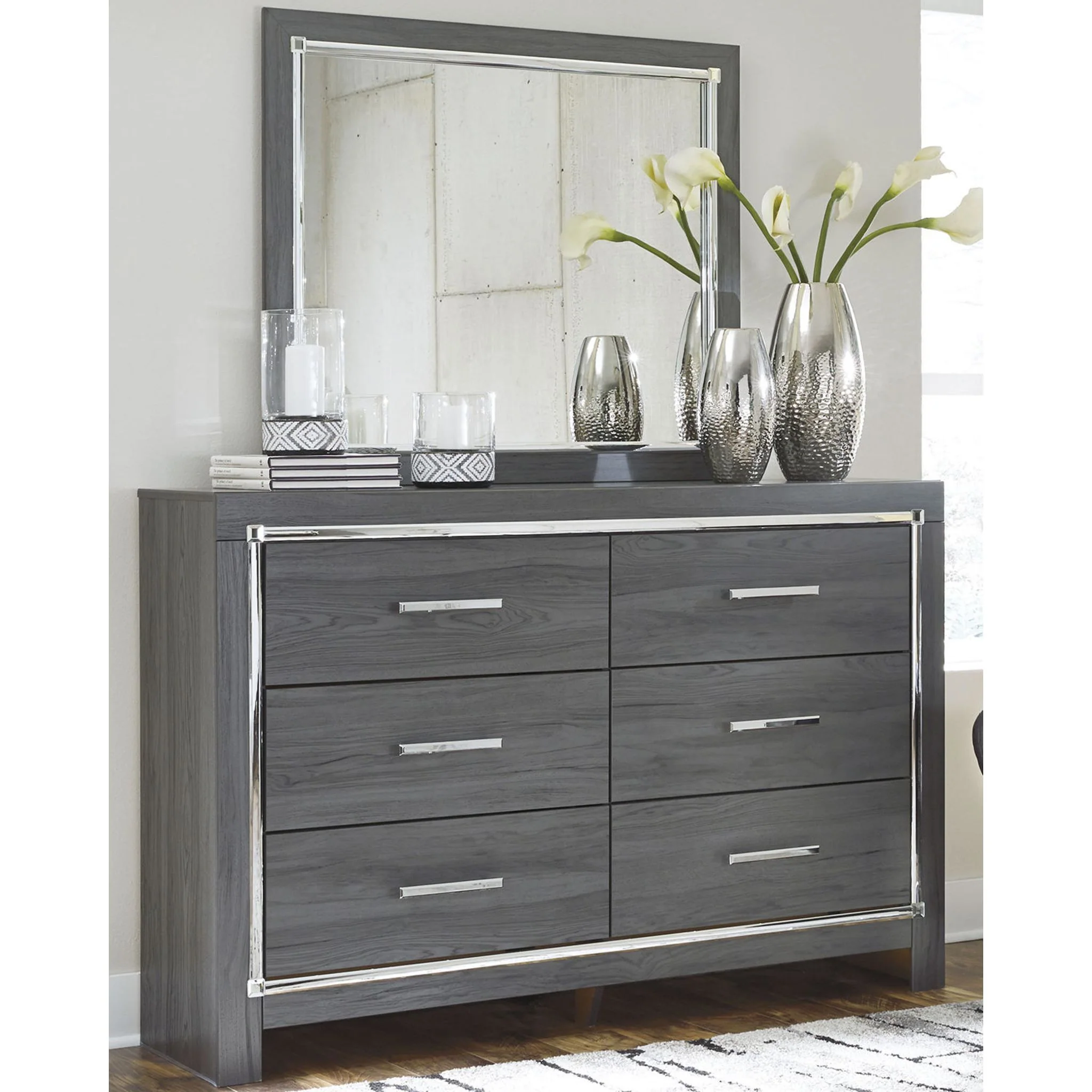 Lodanna Dresser and Mirror - Gray - Image 21
